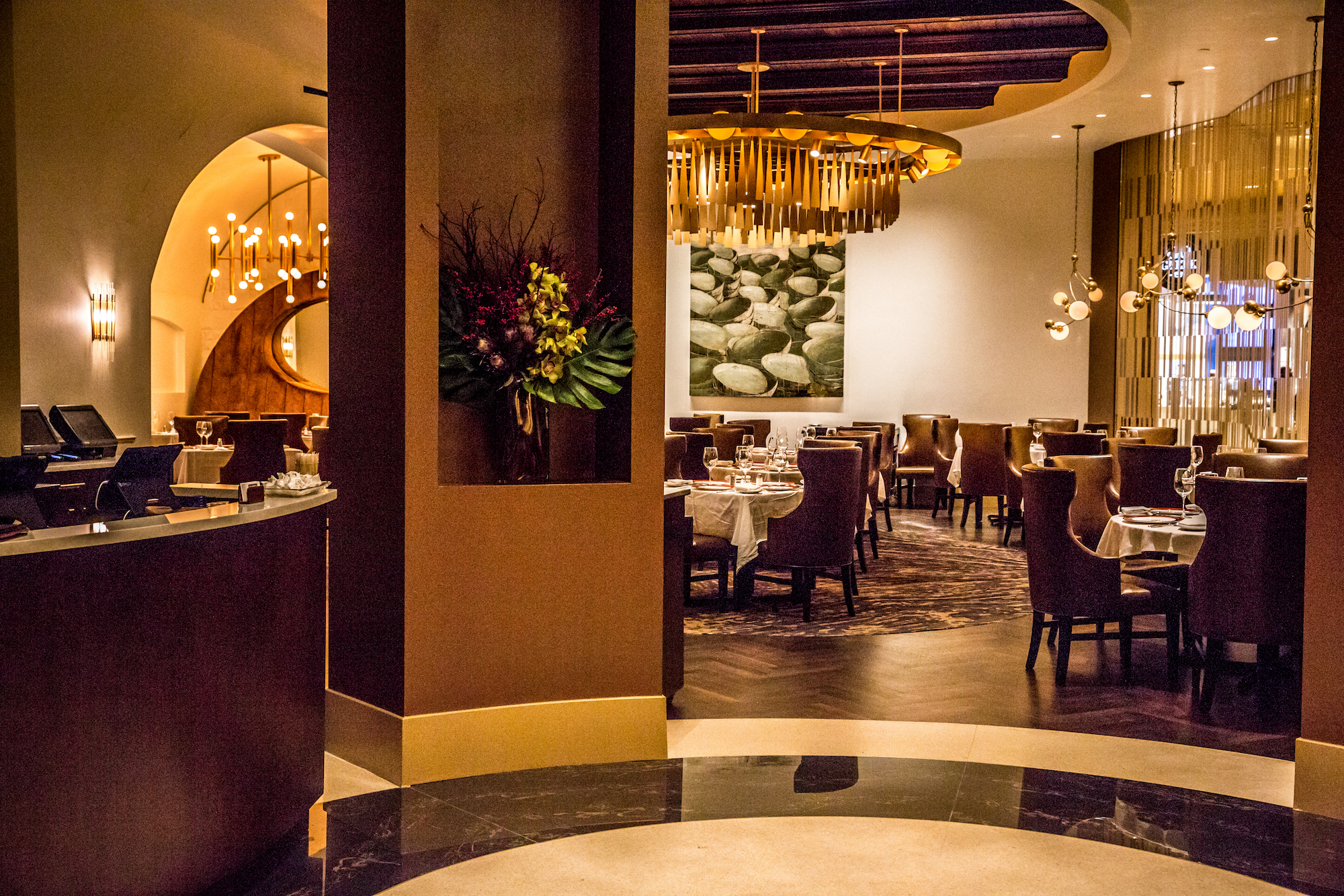 The renovated dining room at Delmonico Steakhouse