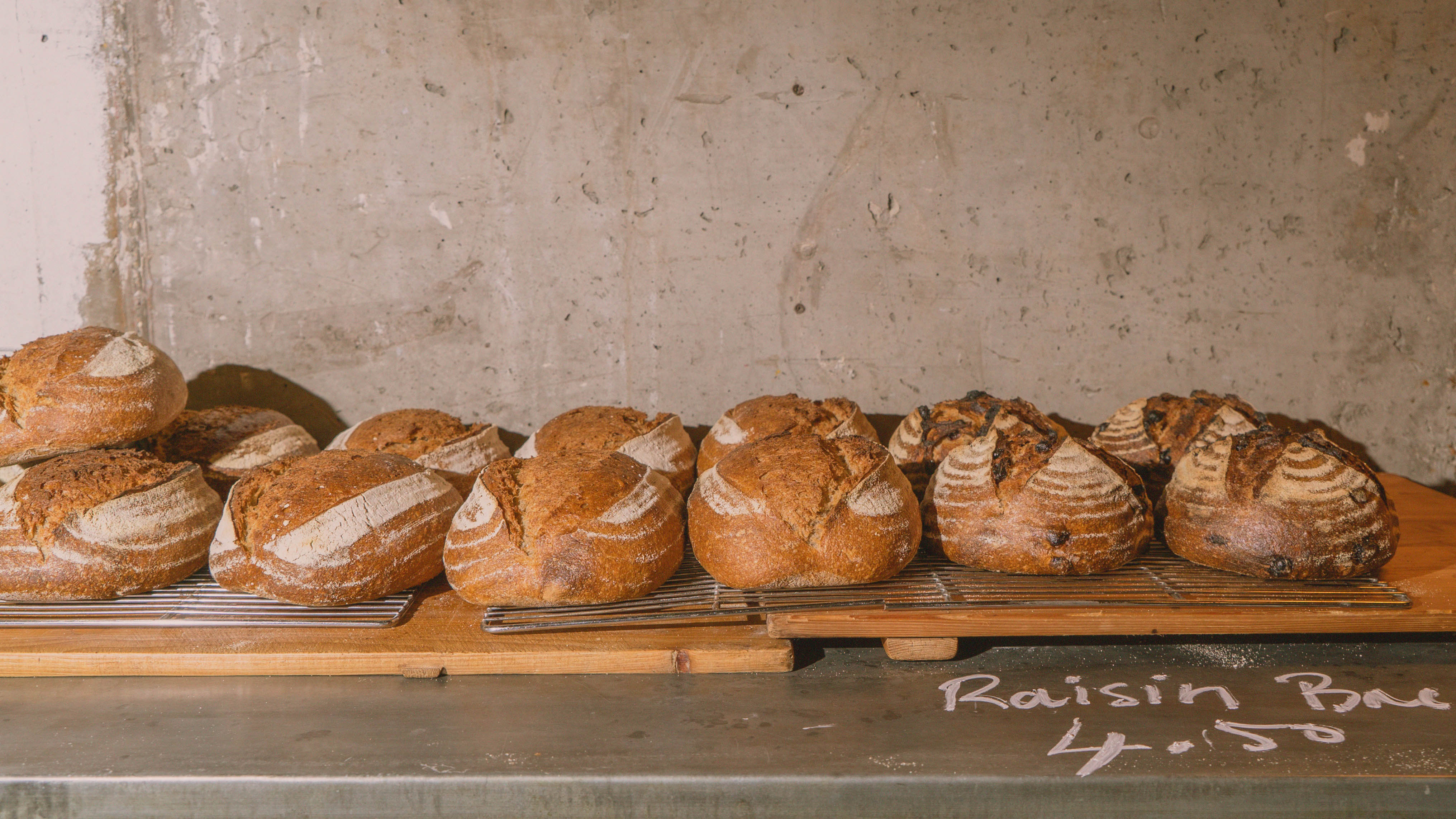 Raisin bread at Jolene bakery, restaurant and wine bar in Newington Green, London