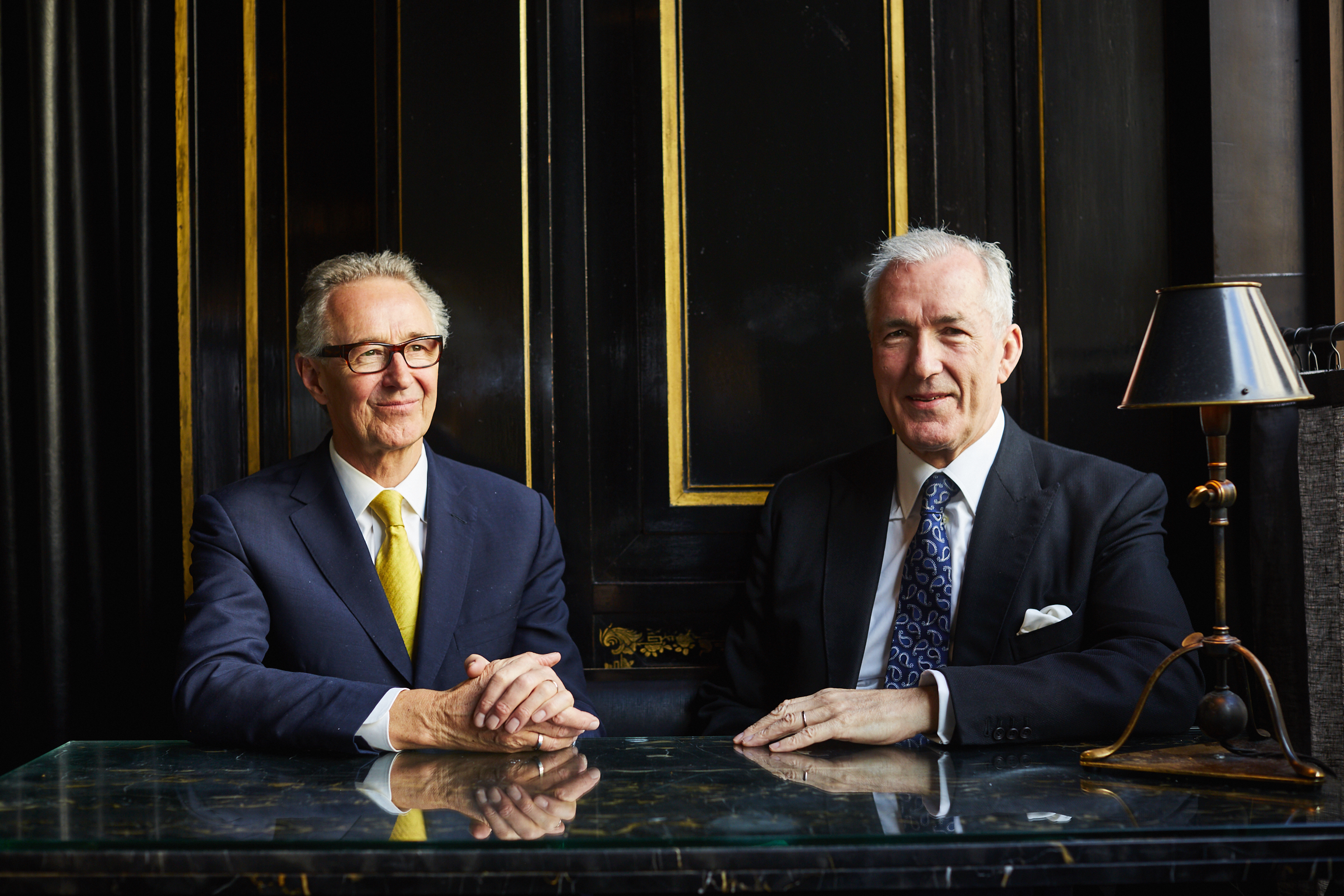 Chris Corbin and Jeremy King, Corbin and King, owners of the Wolseley, Delaunay, Brasserie Zedel, and more