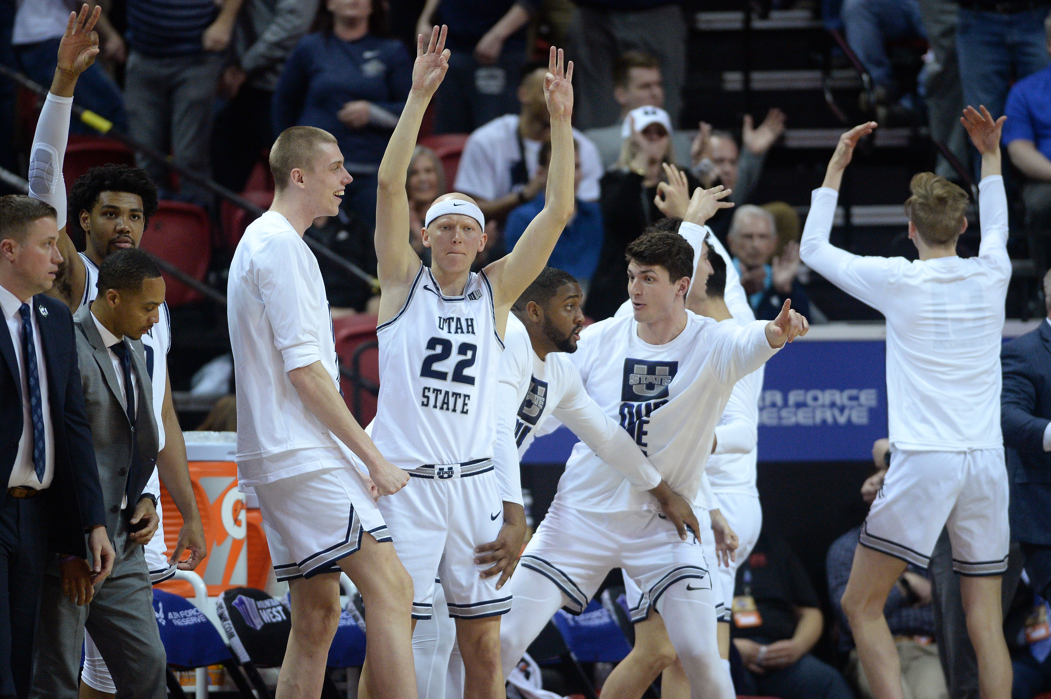 NCAA Basketball: Mountain West Conference Tournament- New Mexico vs Utah State