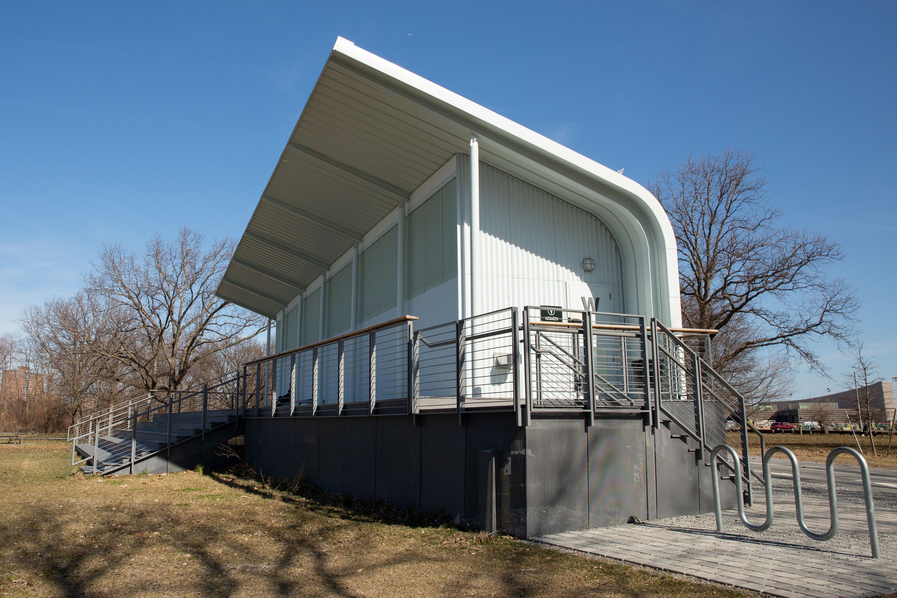 A public bathroom in Ferry Point Park in The Bronx cost nearly $5 million to construct, March 27, 2019.