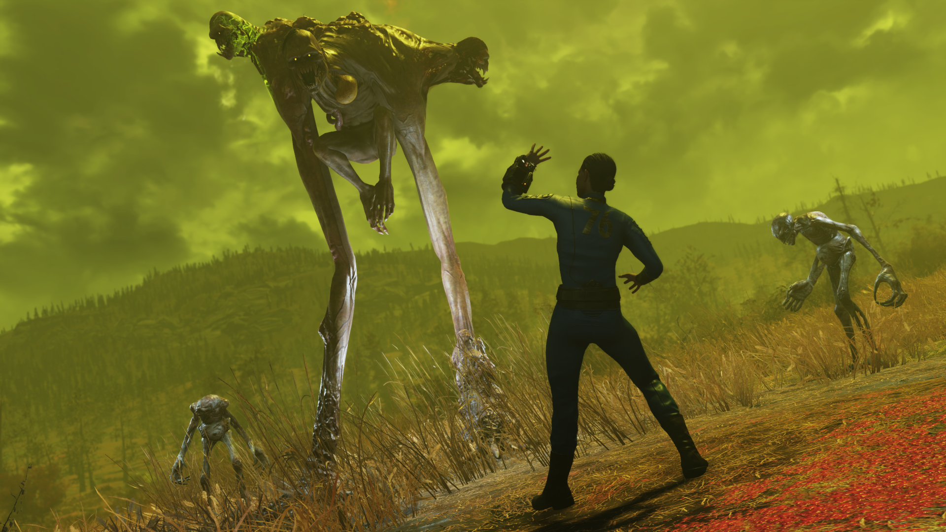 The grotesque Wendigo, a creature in Fallout 76’s horrifying post-apocalyptic world