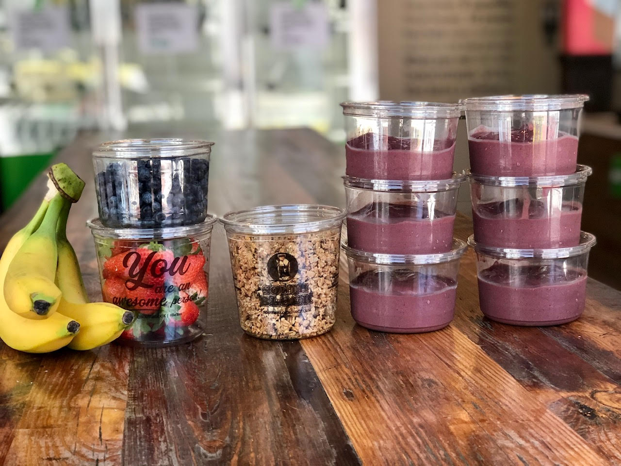 Takeout açaí kits have been a big seller for South Block during the coronavirus crisis