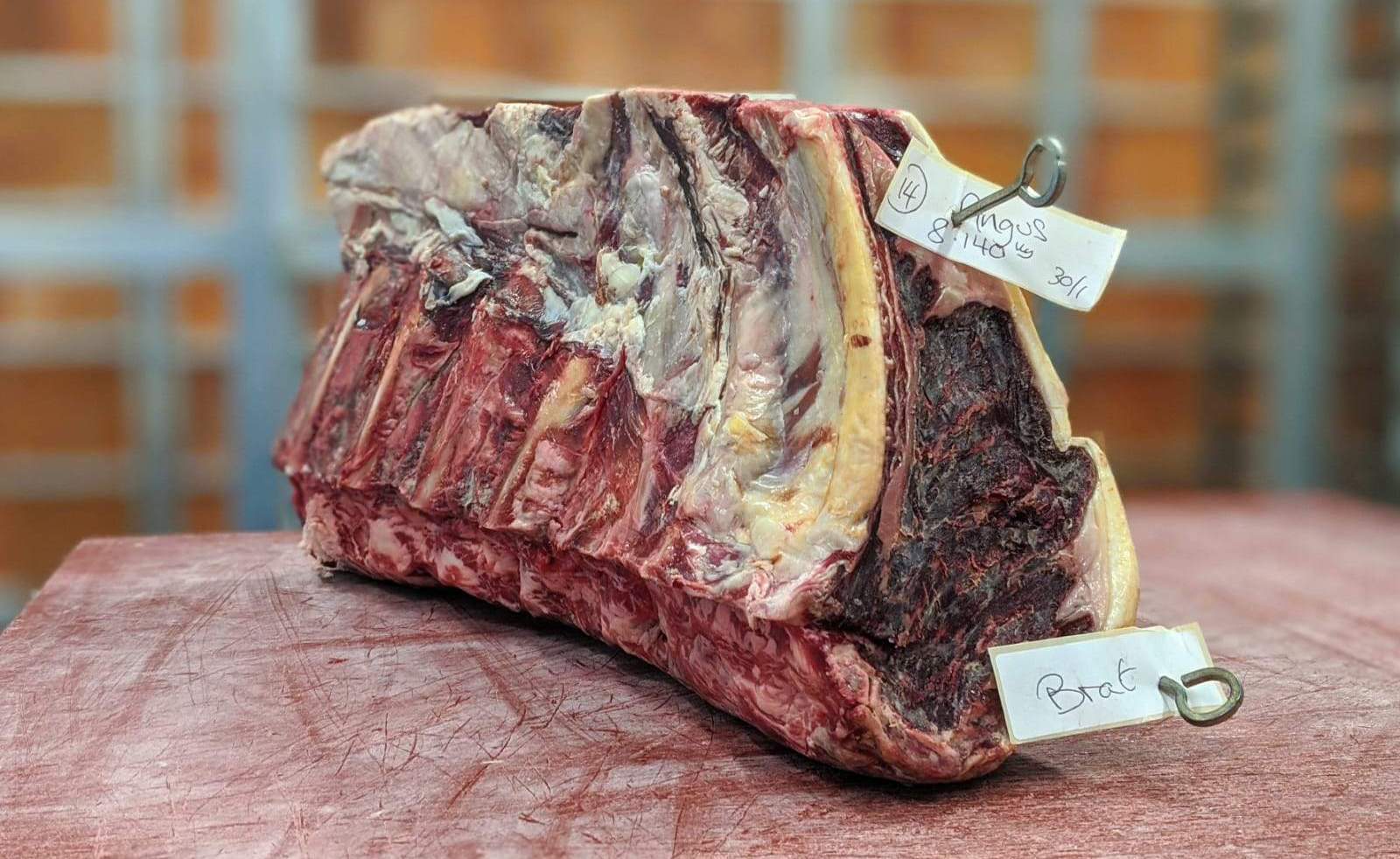 Dry-aged beef for Brat restaurant in London