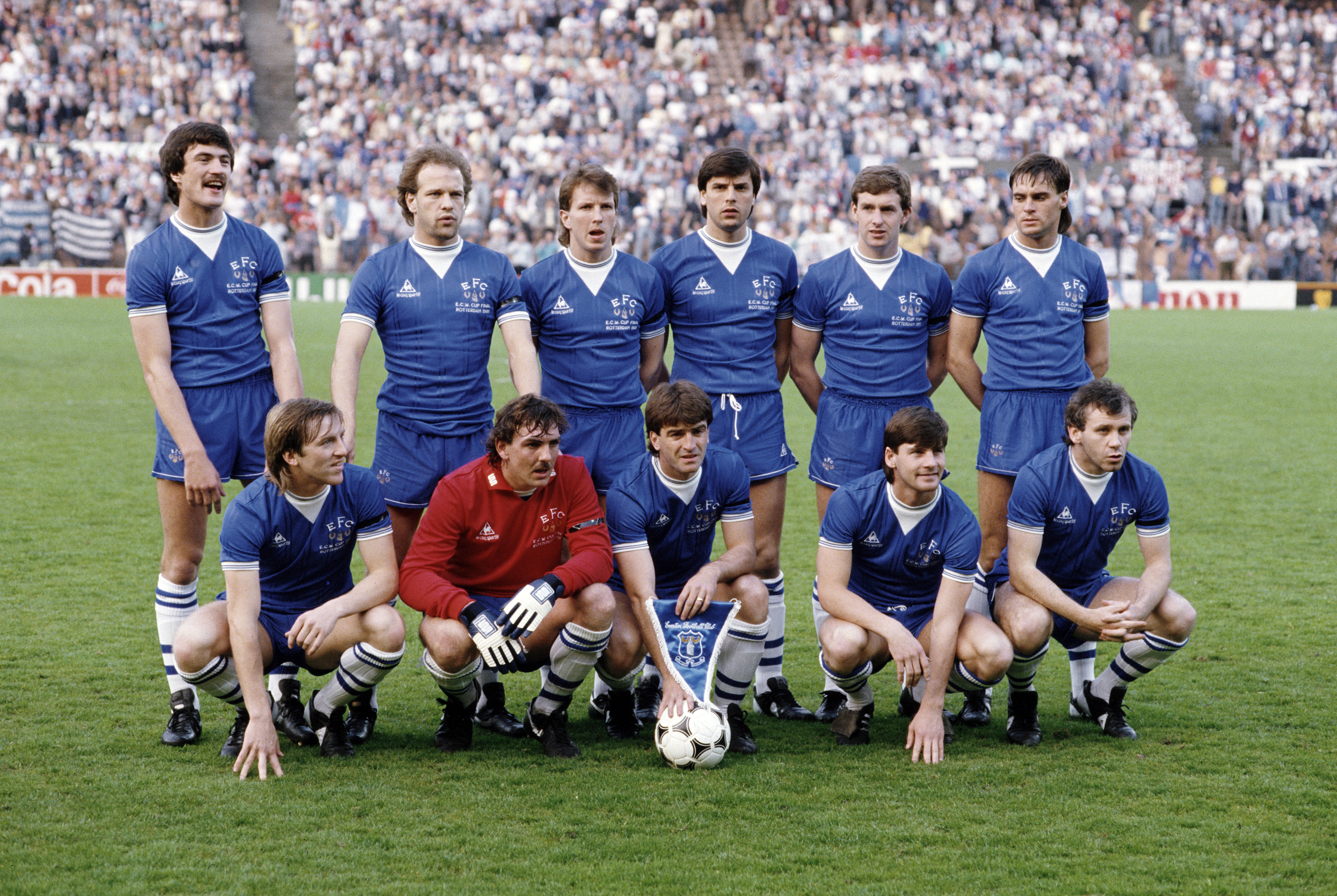 Everton Team Group UEFA European Cup Winners Cup Final 1985 v Rapid Vienna
