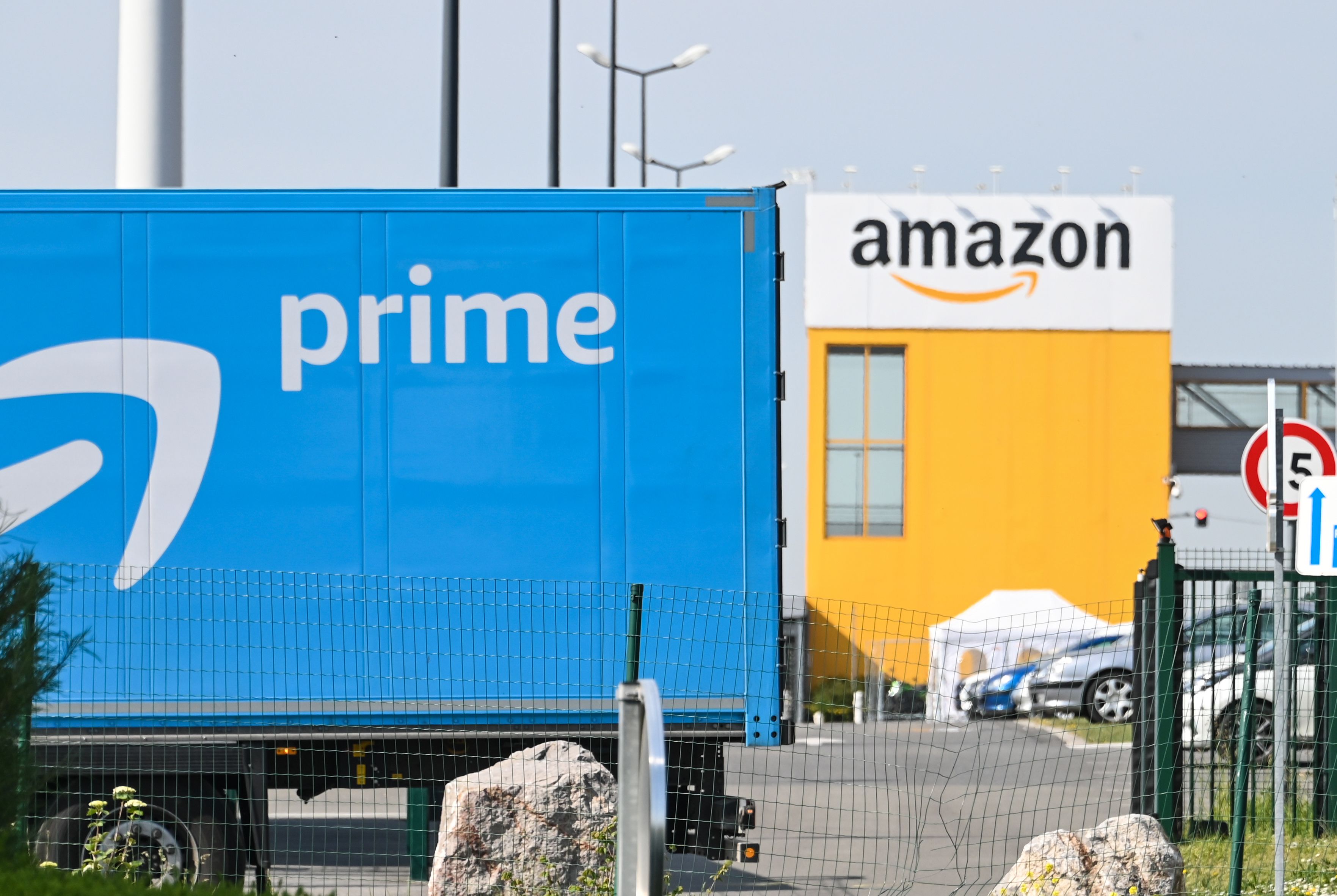 An Amazon logistics center in northern France. 