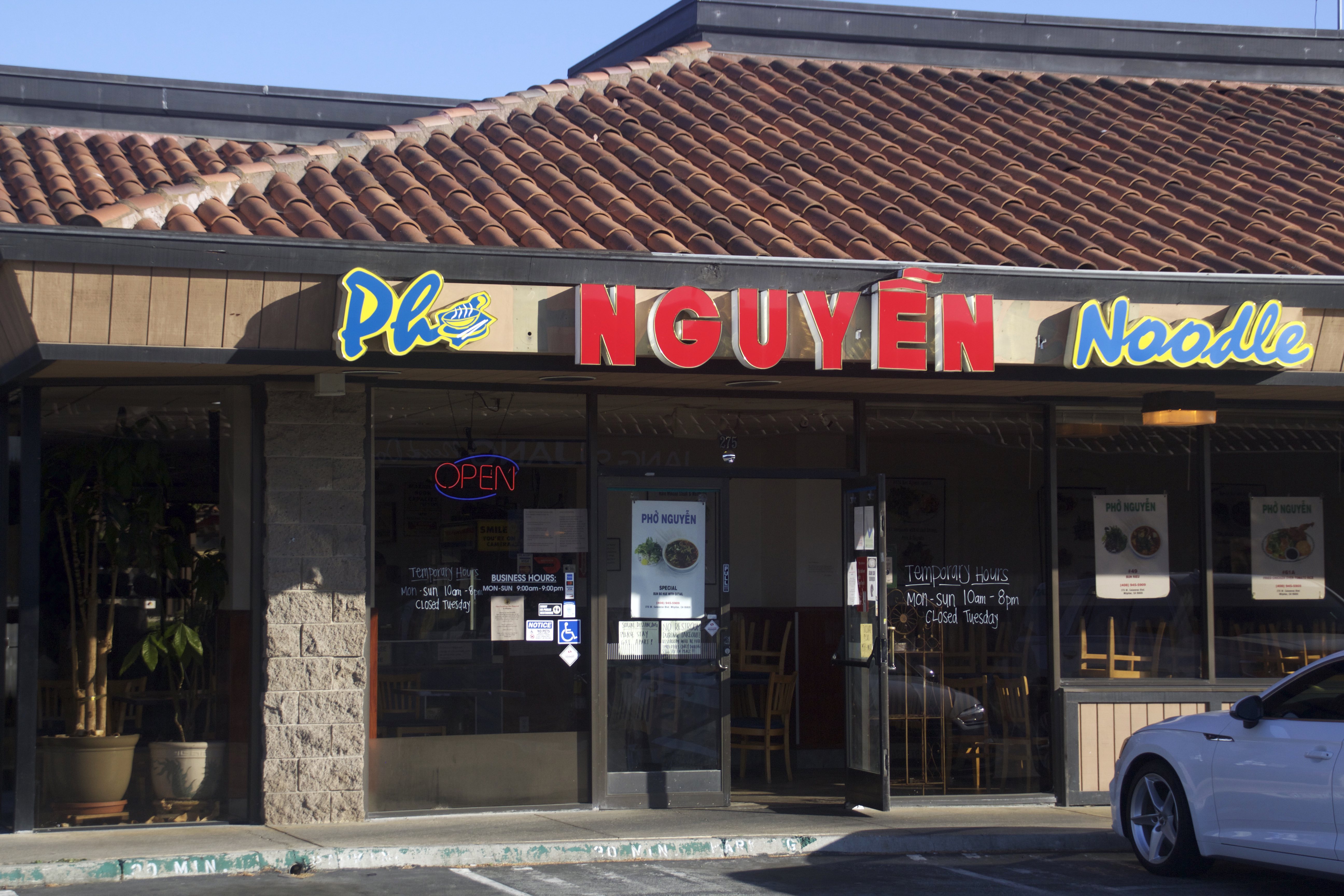 Pho Nguyen’s storefront in Milpitas
