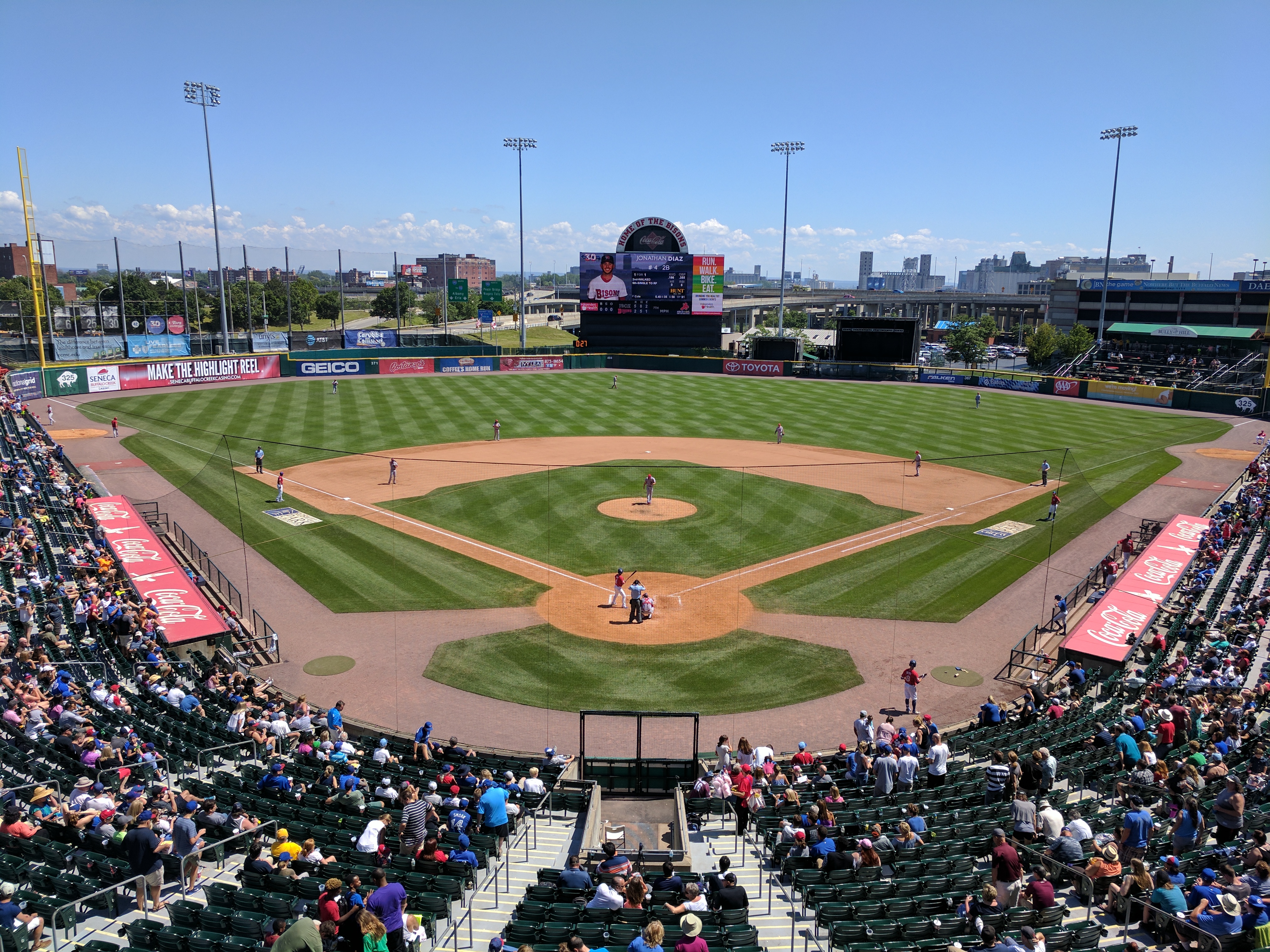 A Buffalo Bisons game at Sahlen Field (formerly Coca-Coal Field) in Buffalo, NY.