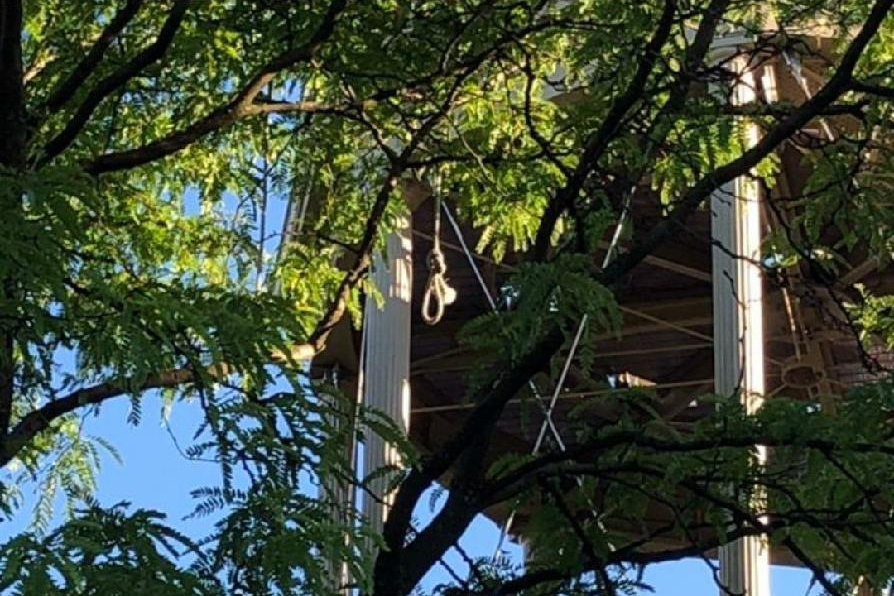 A noose was found hanging from a tree near the fire tower in Harlem’s Marcus Garvey Park over the weekend.