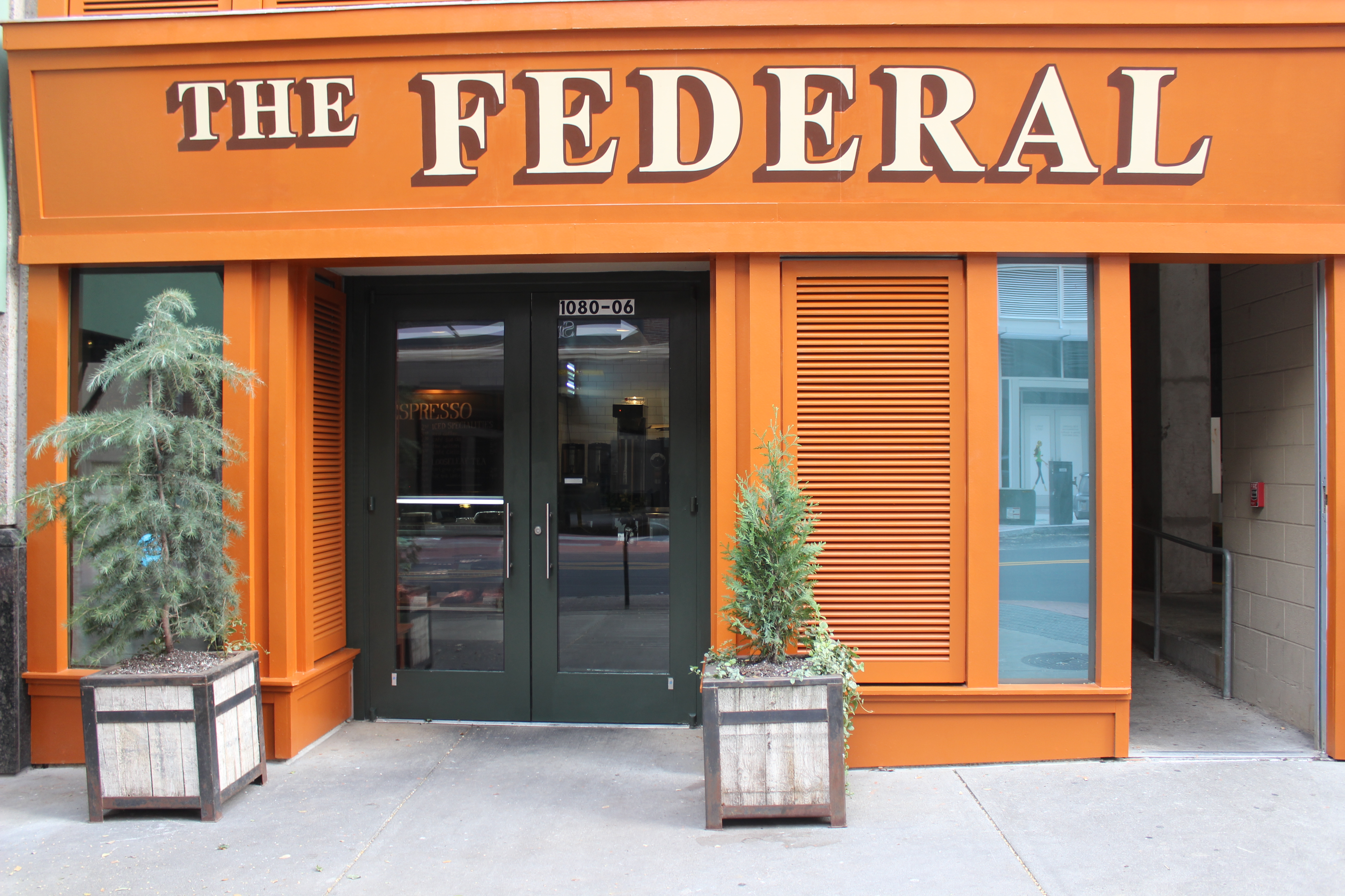 Exterior signage at The Federal.