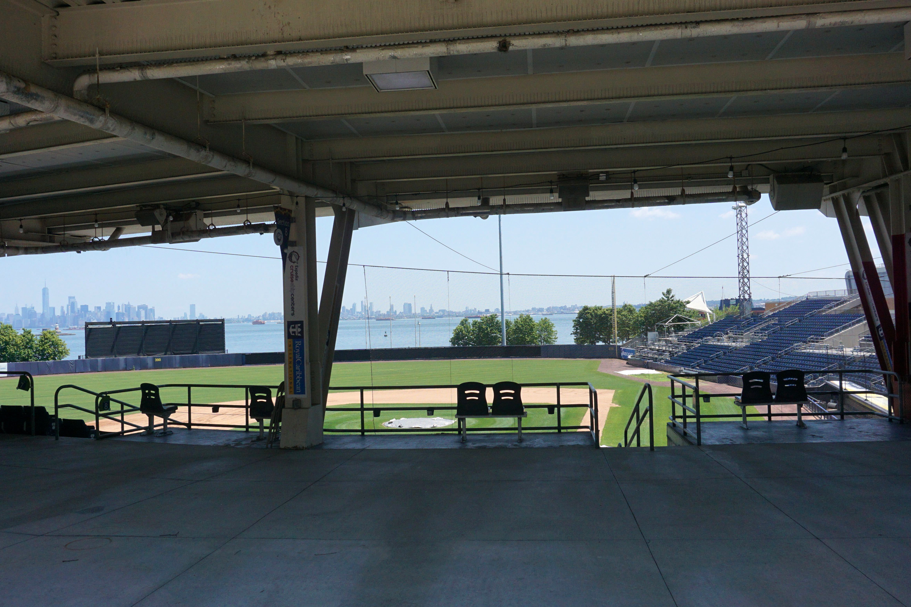 Richmond County Bank Ballpark, a stadium near the Staten Island Ferry Terminal which leases land from New York City, July 2, 2020.