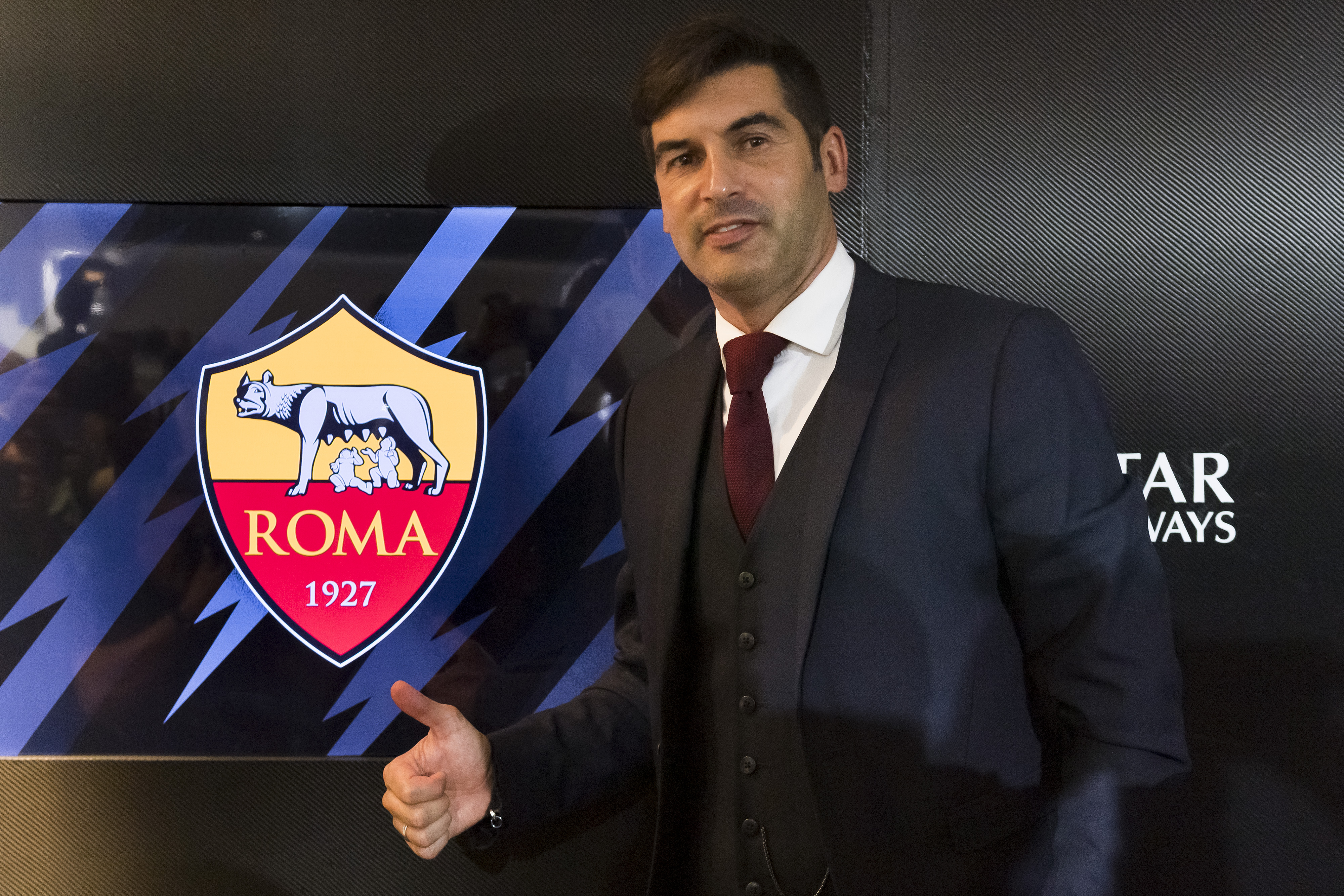 Paulo Fonseca attends his first press conference as AS Roma...