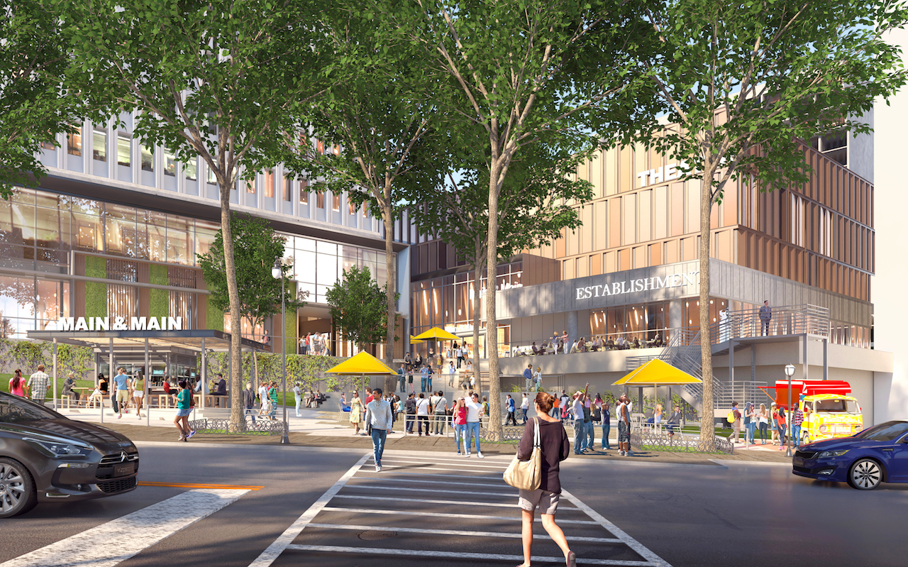 Rendering of former Main and Main food hall now called Politan Row at Colony Square Atlanta