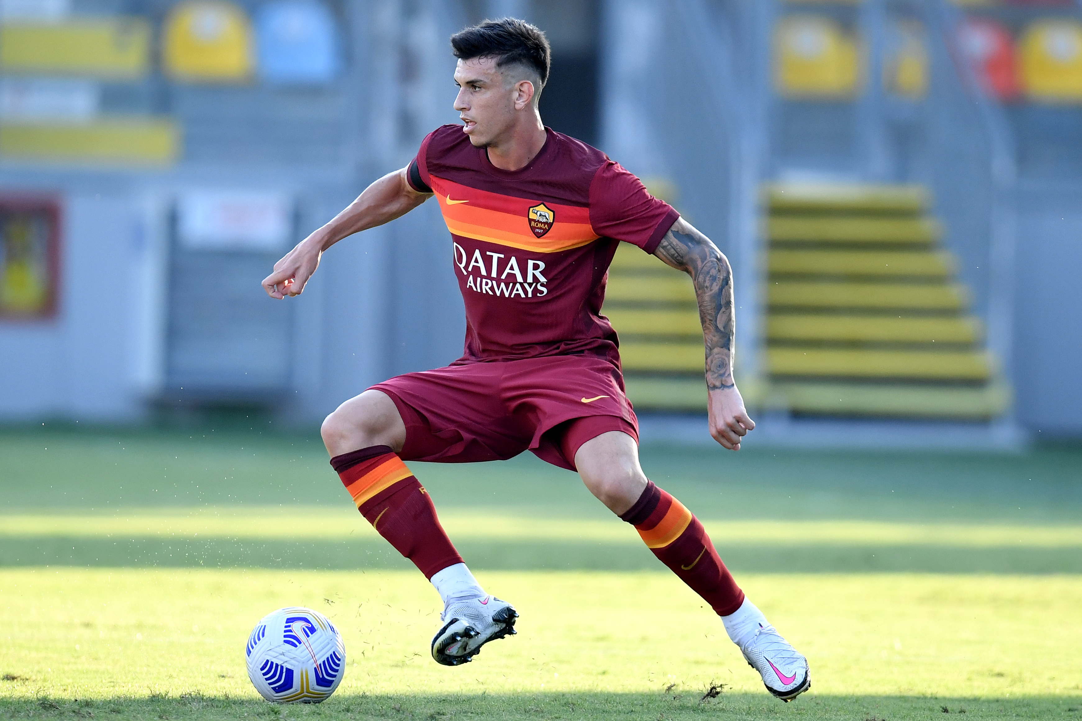 Roger Ibanez of AS Roma during the friendly football match...