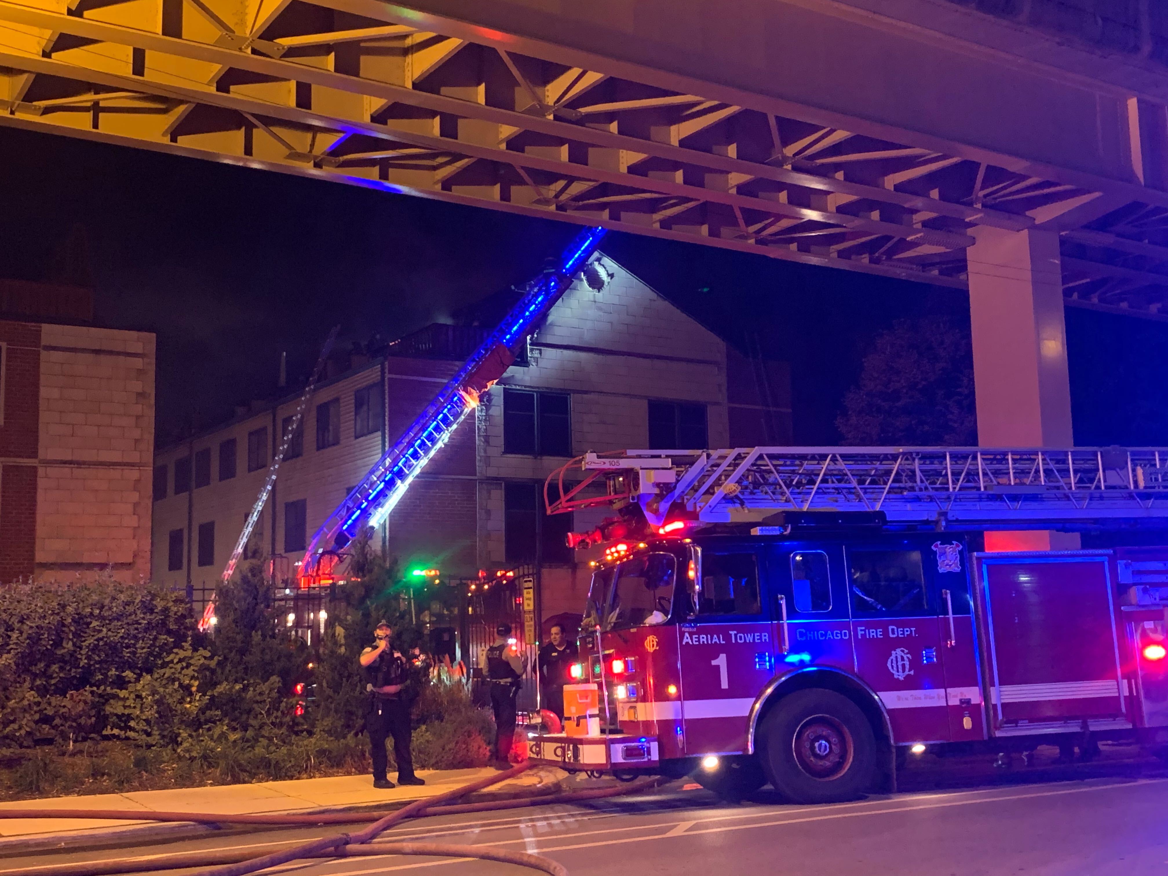 Multiple residents were displaced in a town house fire Oct. 16, 2020, in the 1800 block of South Dearborn Street.
