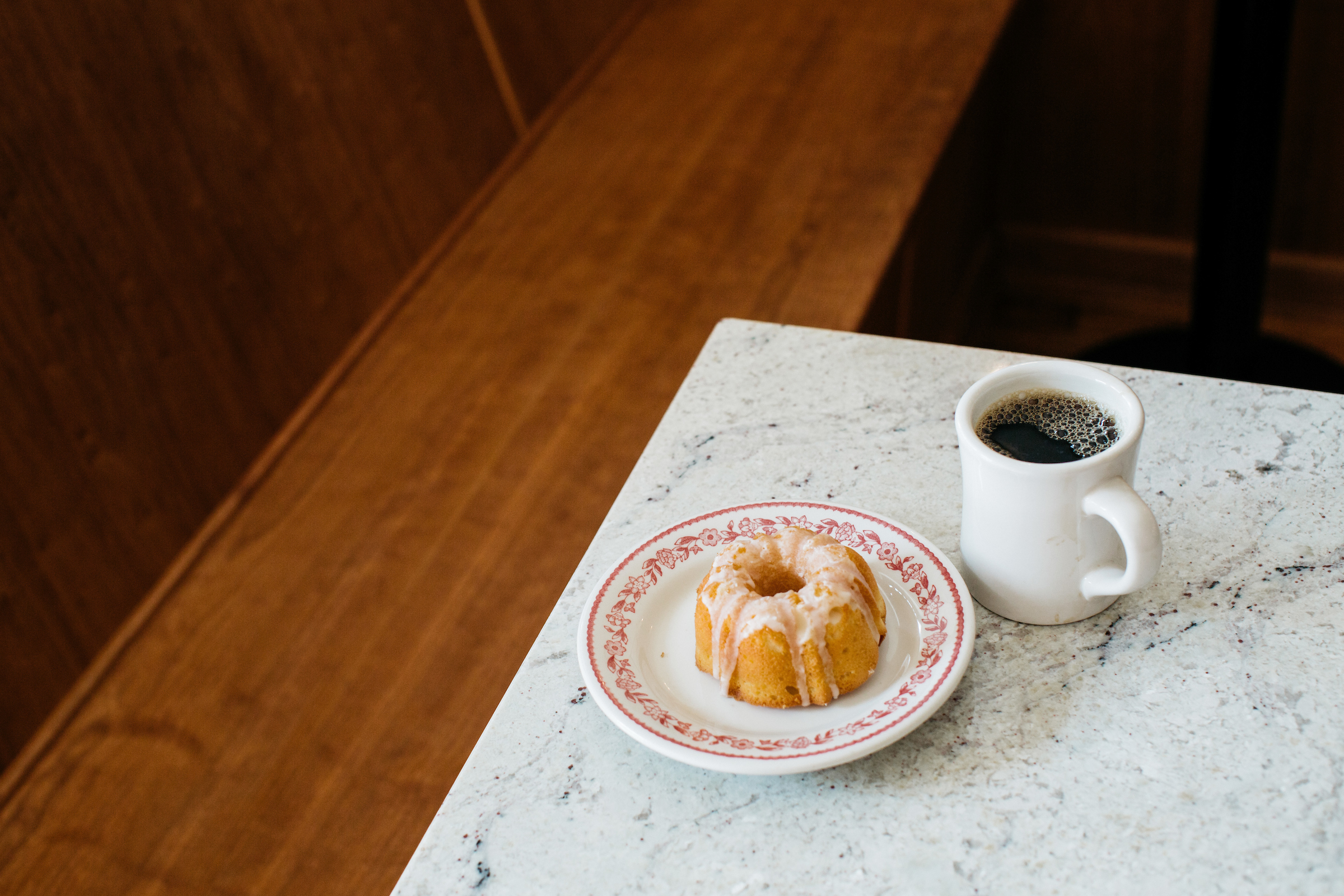 Coffee and pastries from Red Hook Coffee
