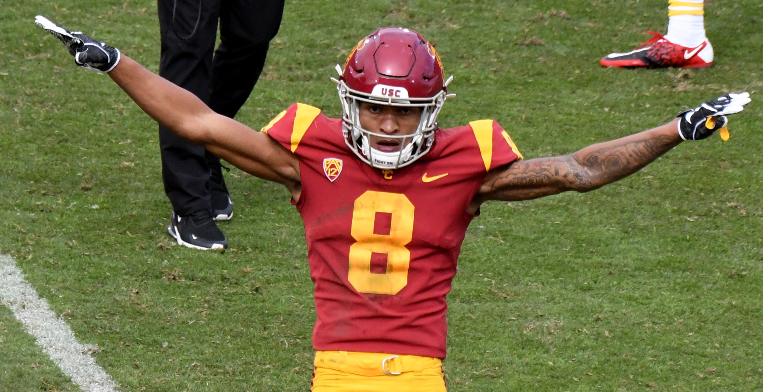 USC Trojans defeated the Arizona State Sun Devils 28-27 during a NCAA Football game.