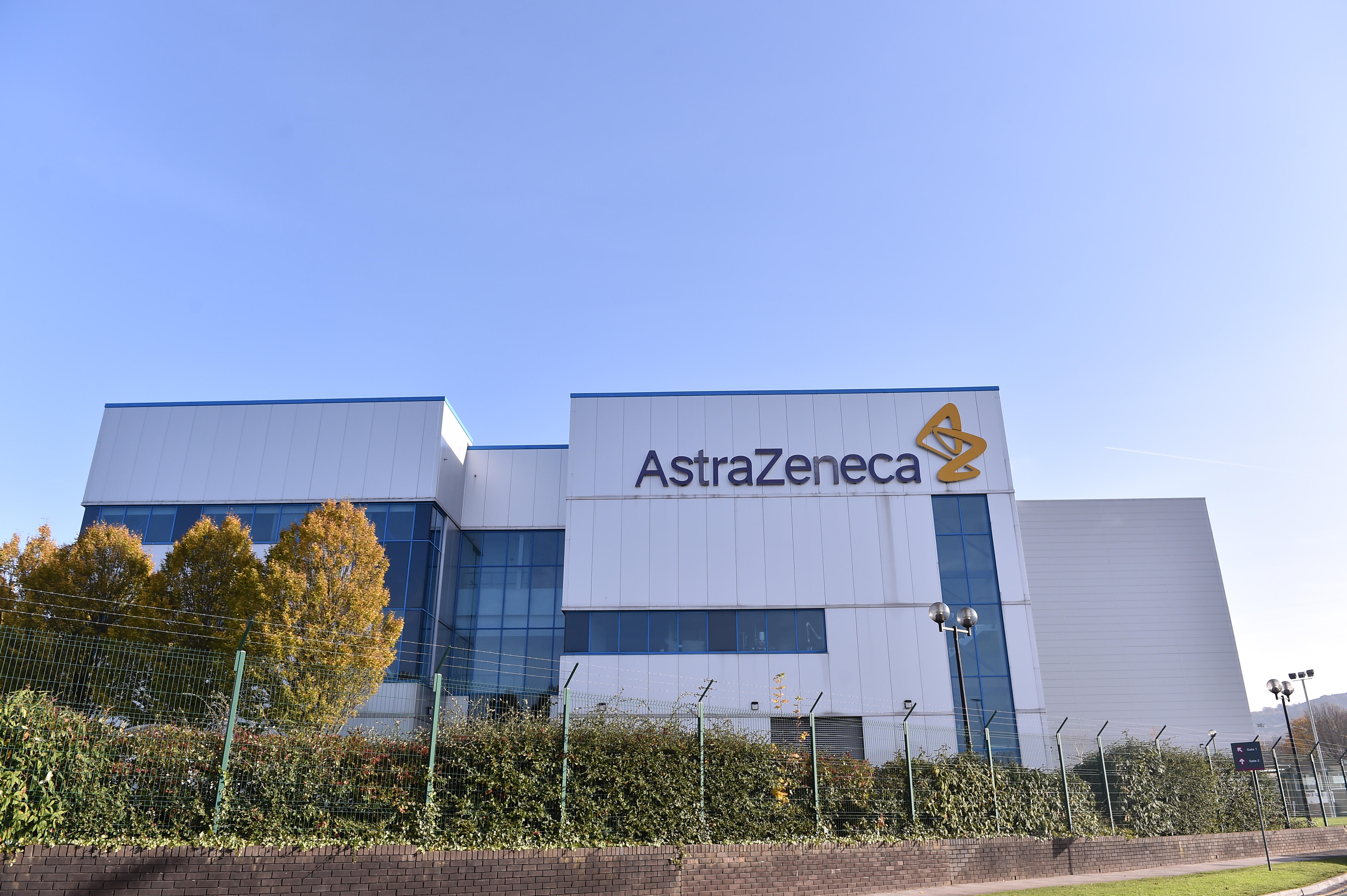 A general view outside AstraZeneca Millcourt center in England.