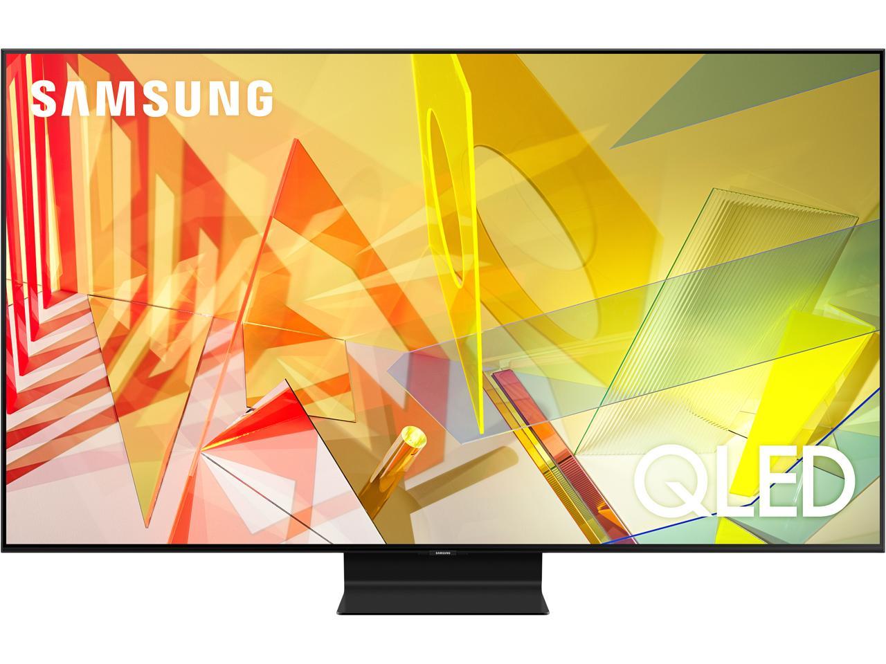 a product shot of thee Samsung Q90T 4K TV