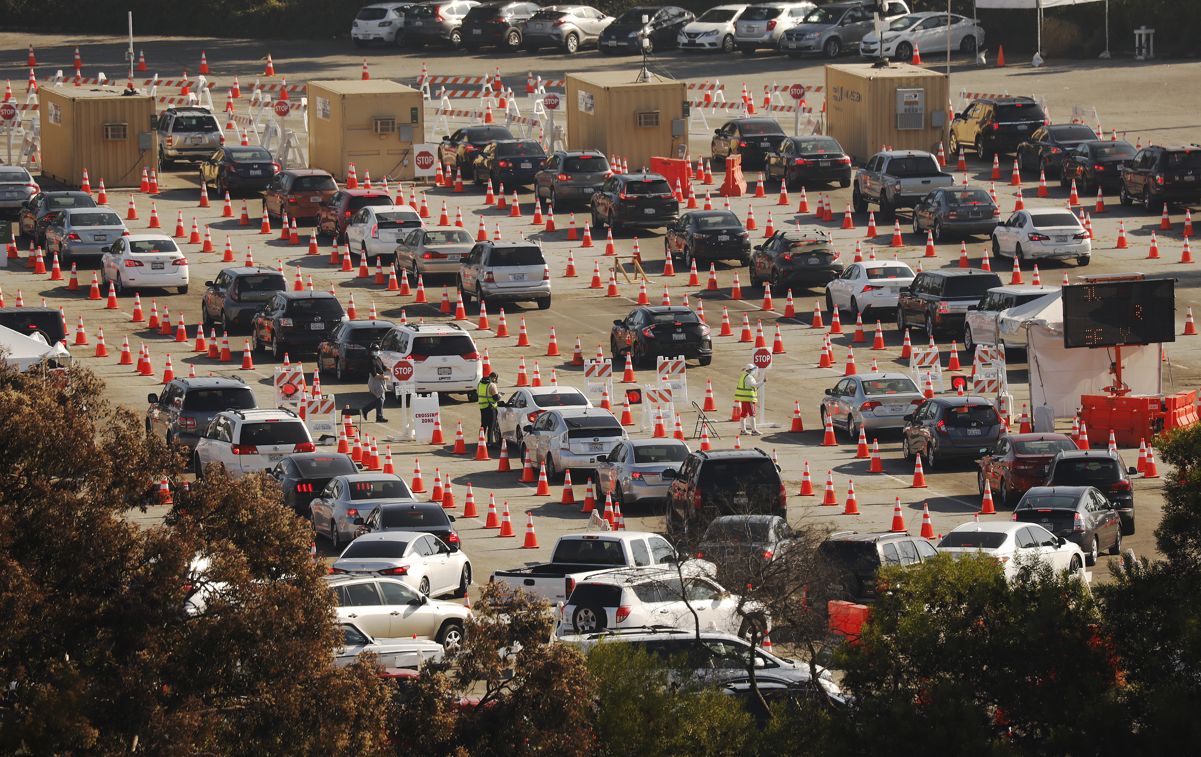 The Dodger Stadium COVID-19 testing site, which is the largest in the U.S., will reopen today after a weekend closure for restructuring to alleviate traffic in the area. The site has administered 1 million COVID-19 tests since May, according to Mayor Eric