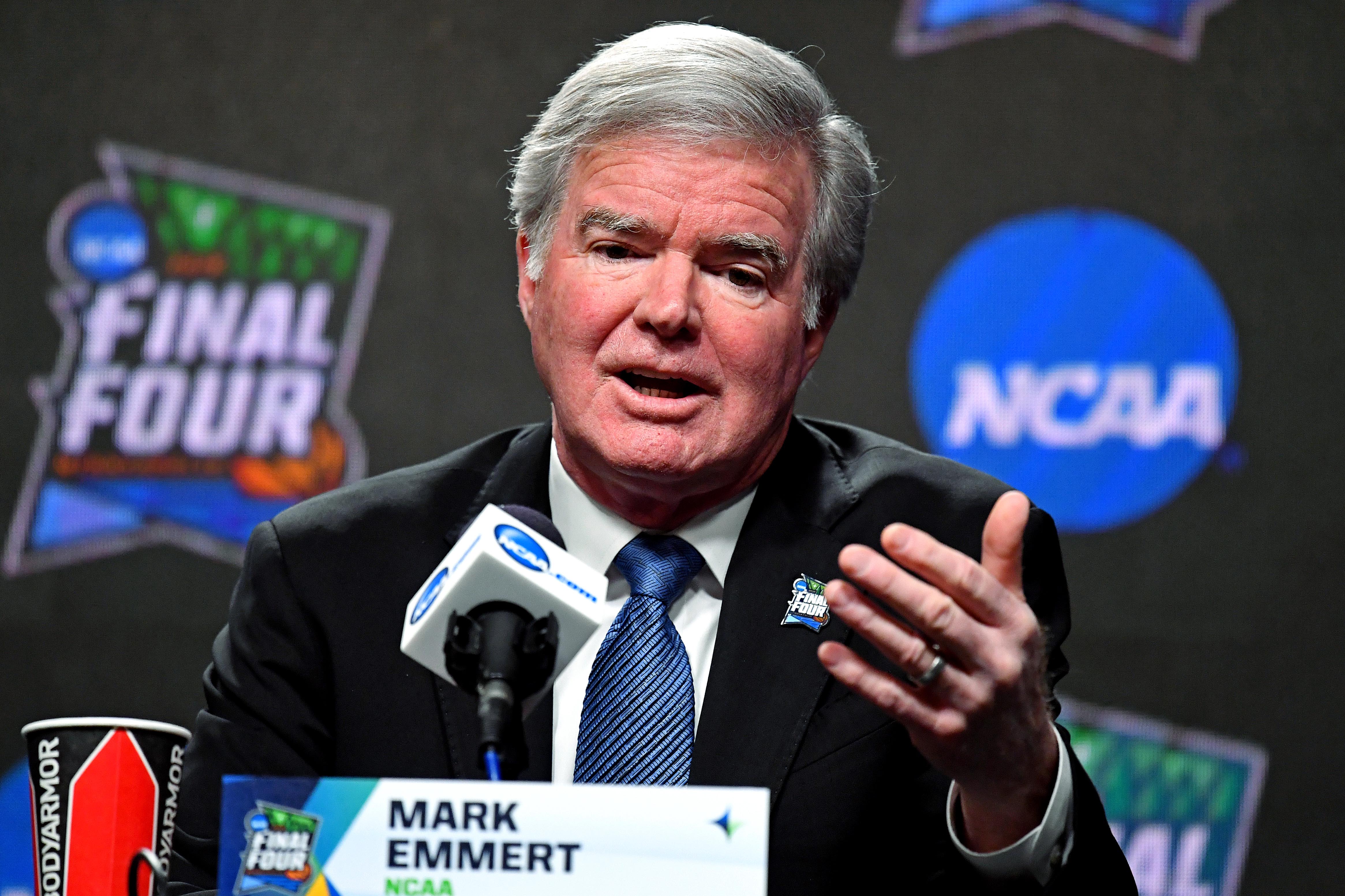 NCAA Basketball: Final Four-NCAA President Dr. Mark Emmert-Press Conference