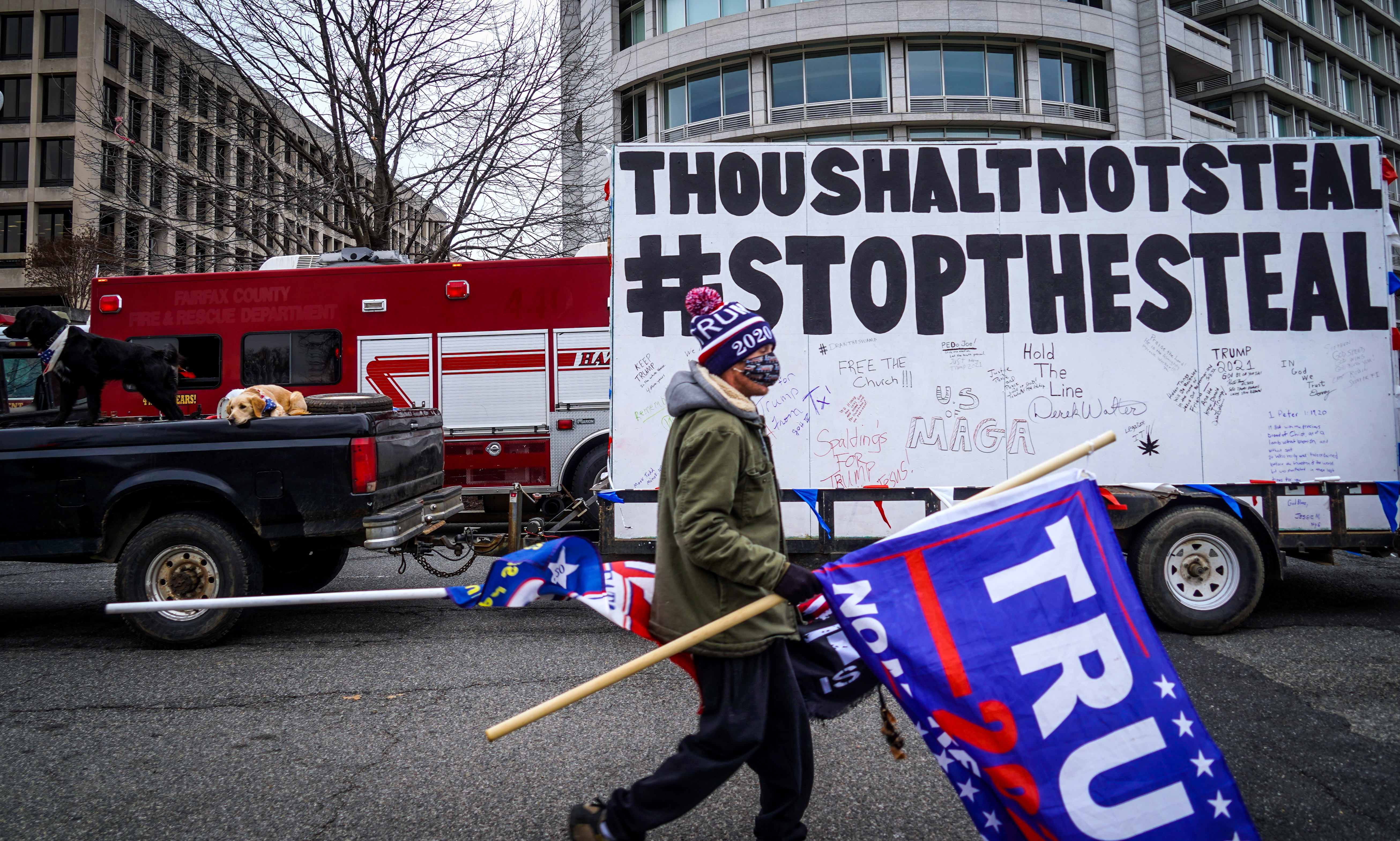 Trump Supporters Hold “Stop The Steal” Rally In DC Amid Ratification Of Presidential Election