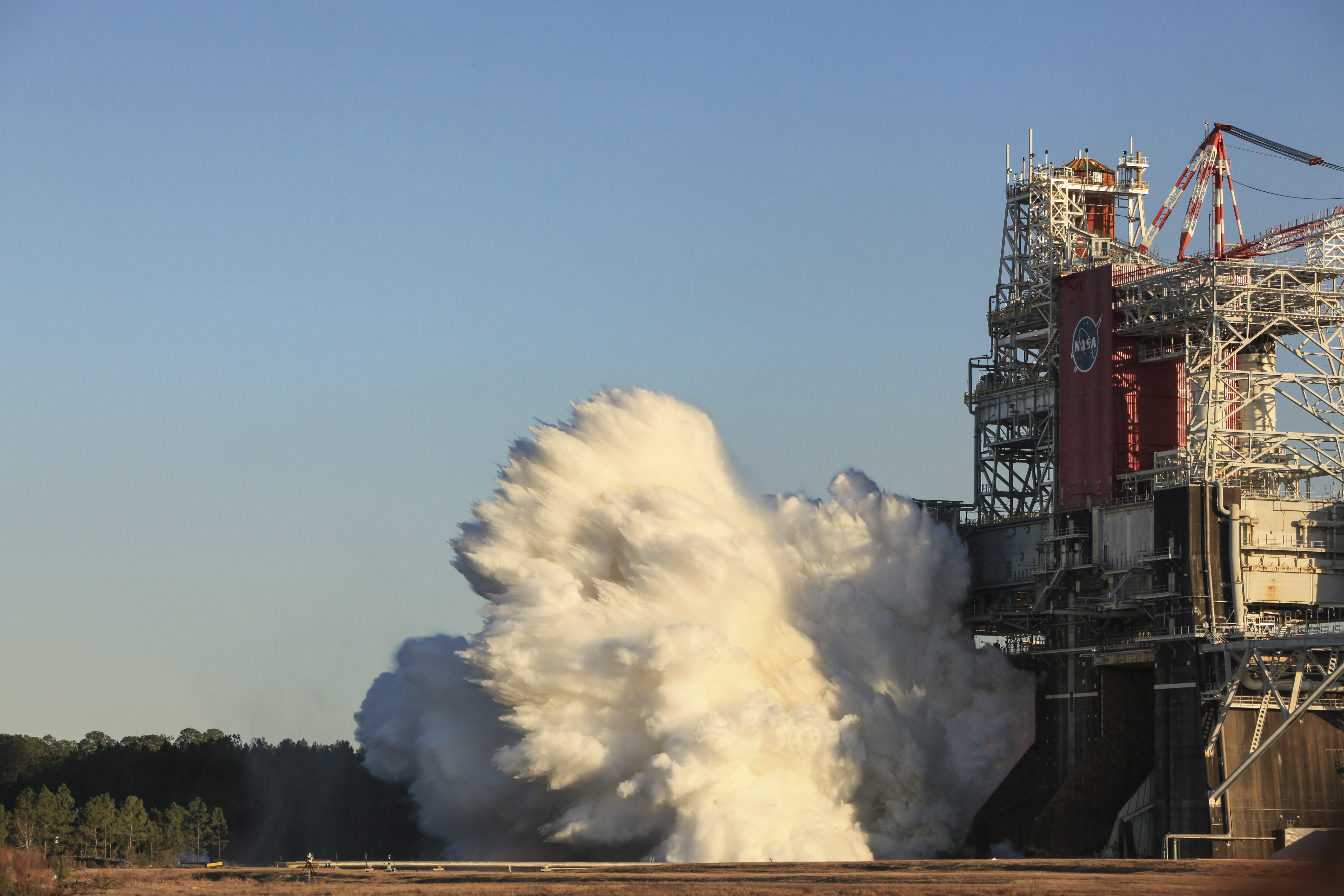 Hot Fire Test of SLS Rocket Core Stage