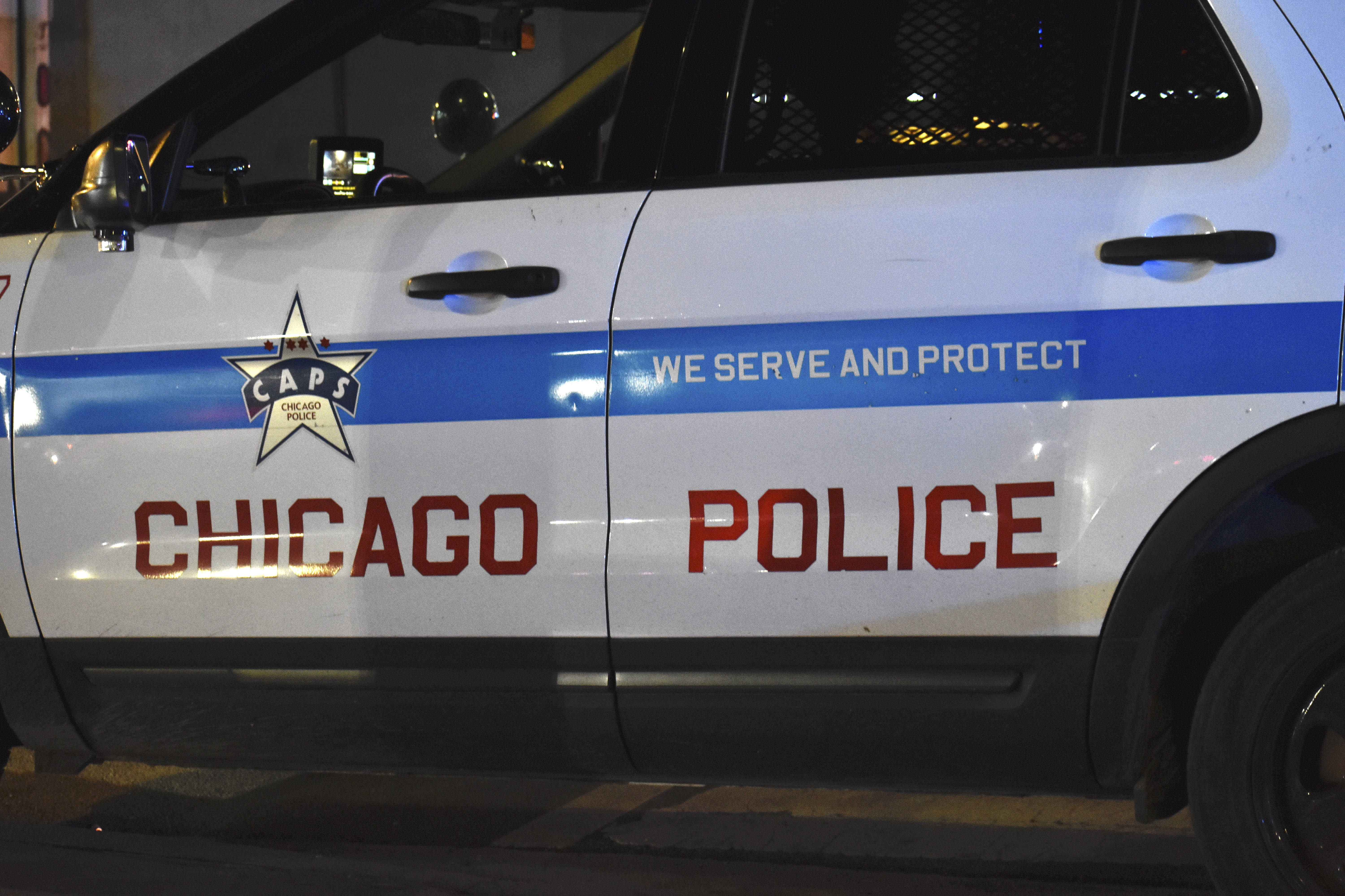 A Chicago police squad car was struck December, 11, 2021 in Park Manor.