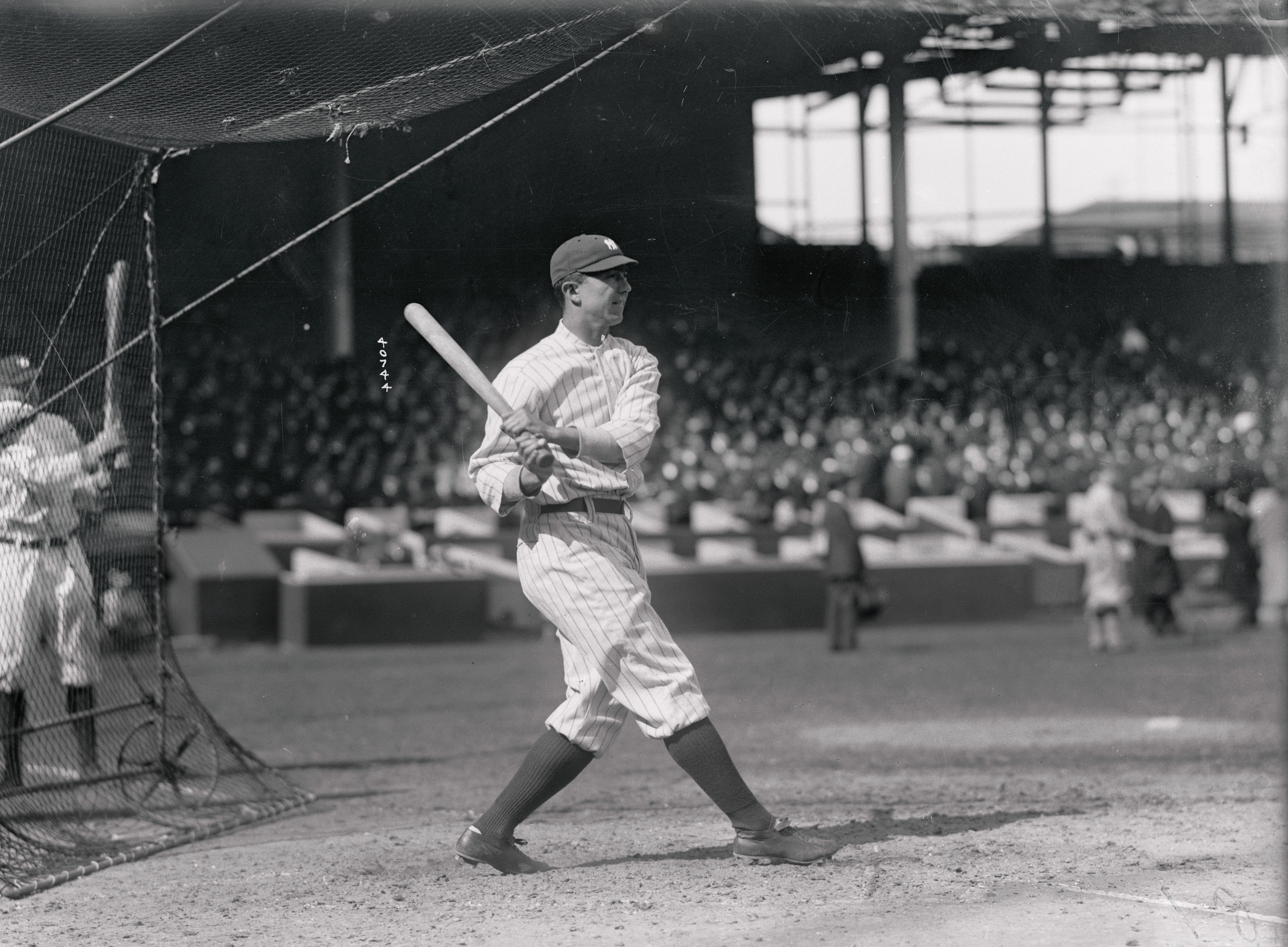 Frank “Home Run” Baker of New York American Baseball Team at Bat