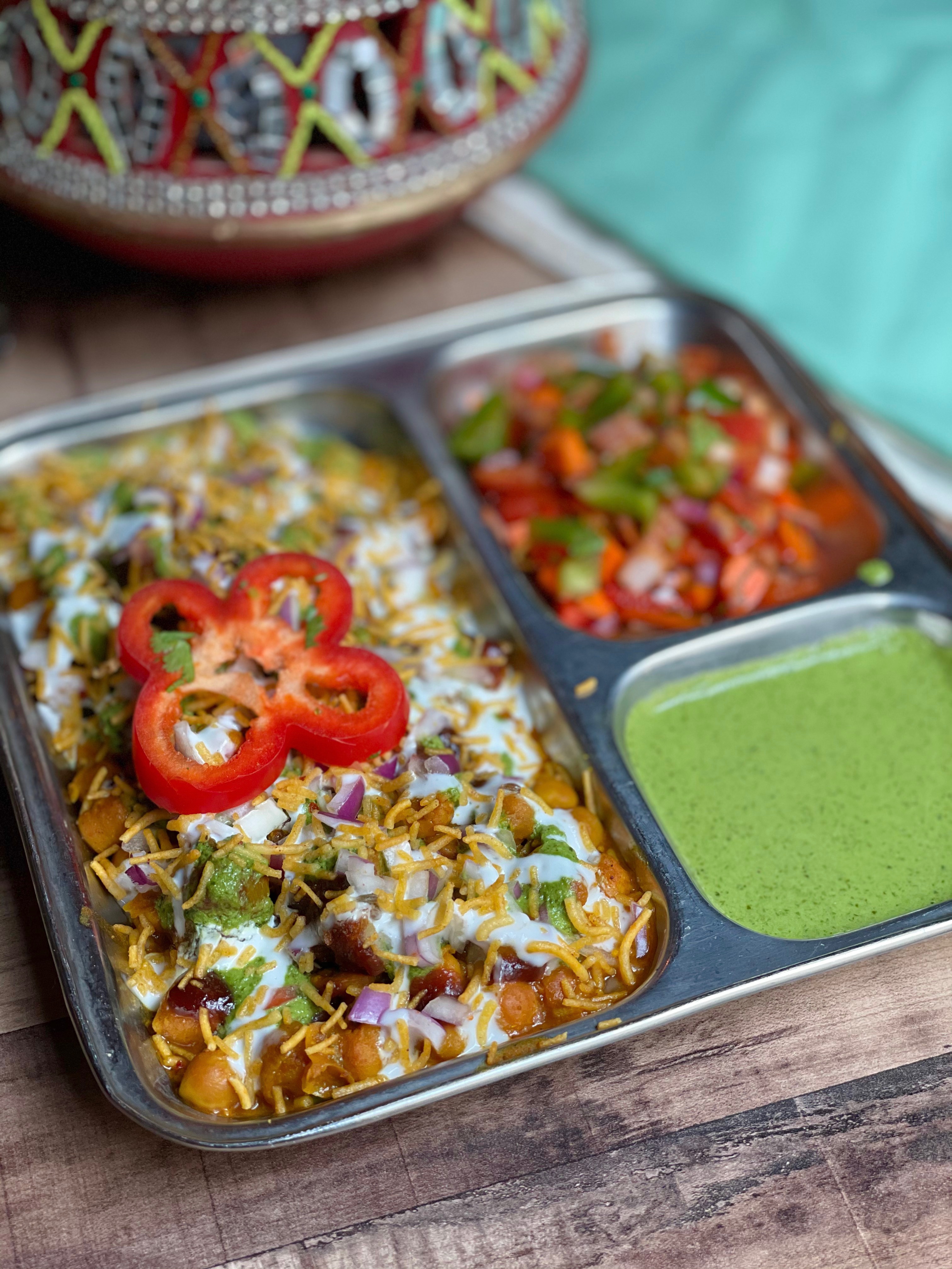 Adams Morgan’s Bombay Street Food 3 debuts new dishes like aloo tiki&nbsp;(potato, chickpeas, and chutney).