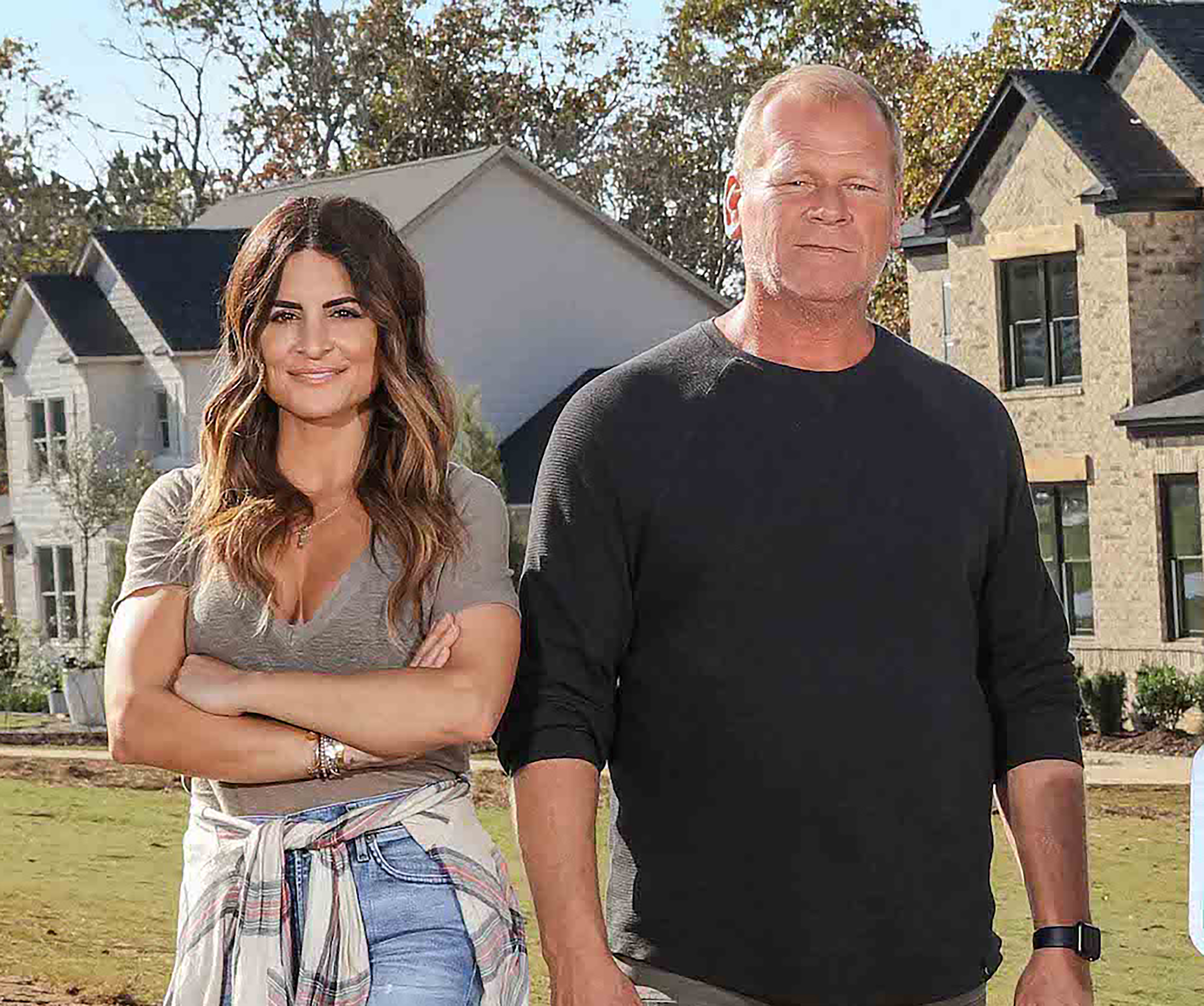 Alison Victoria and her teammate Mike Holmes compete on “Rock the Block.” | HGTV