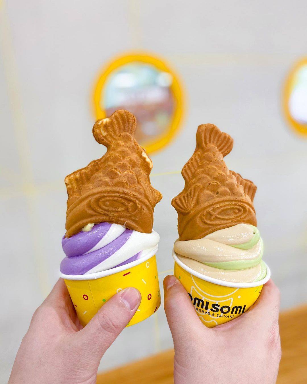 SomiSomi serves Korean ah-boong, fish-shaped waffles filled with ice cream.