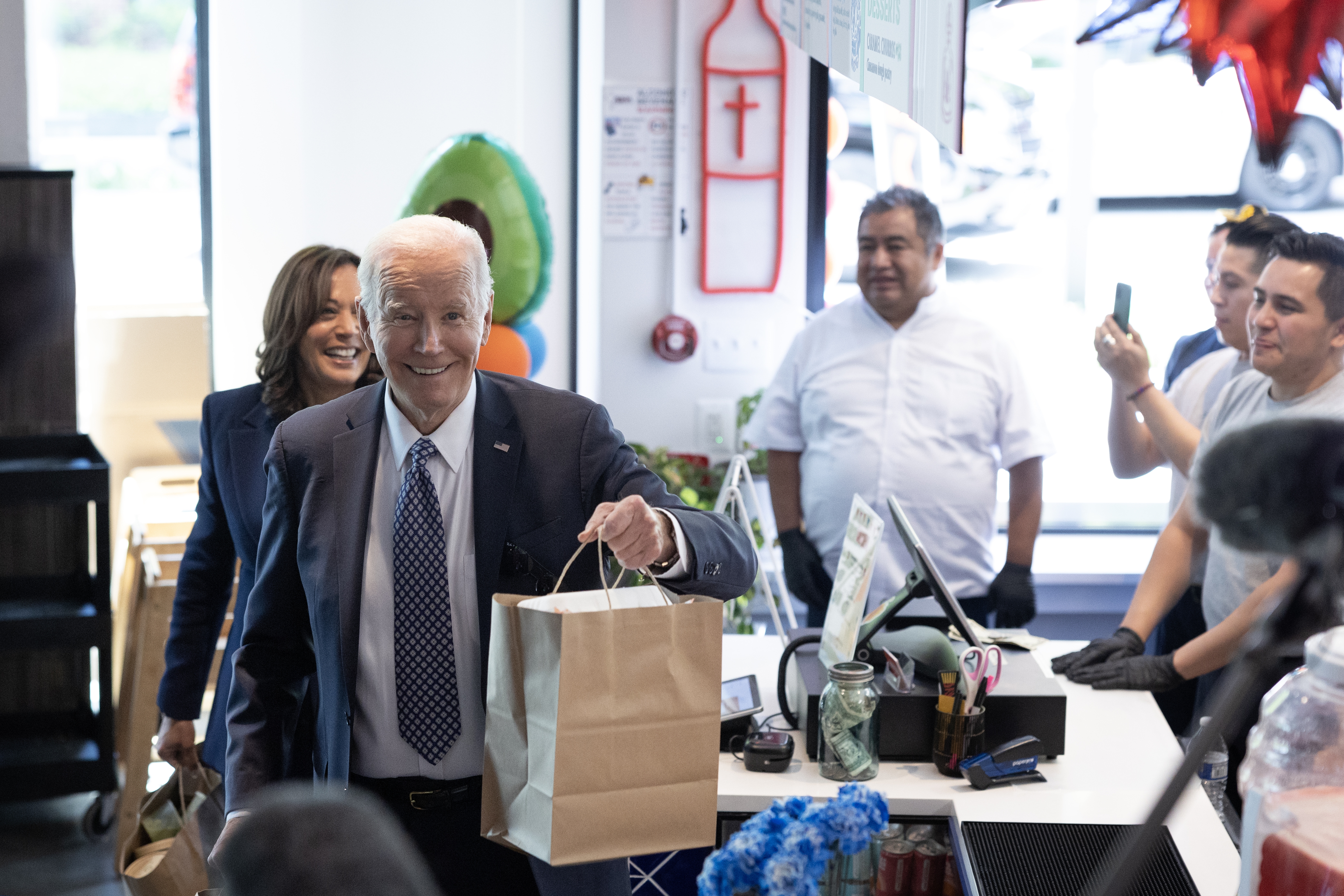 President Biden Visits Taqueria Habanero On Cinco De Mayo