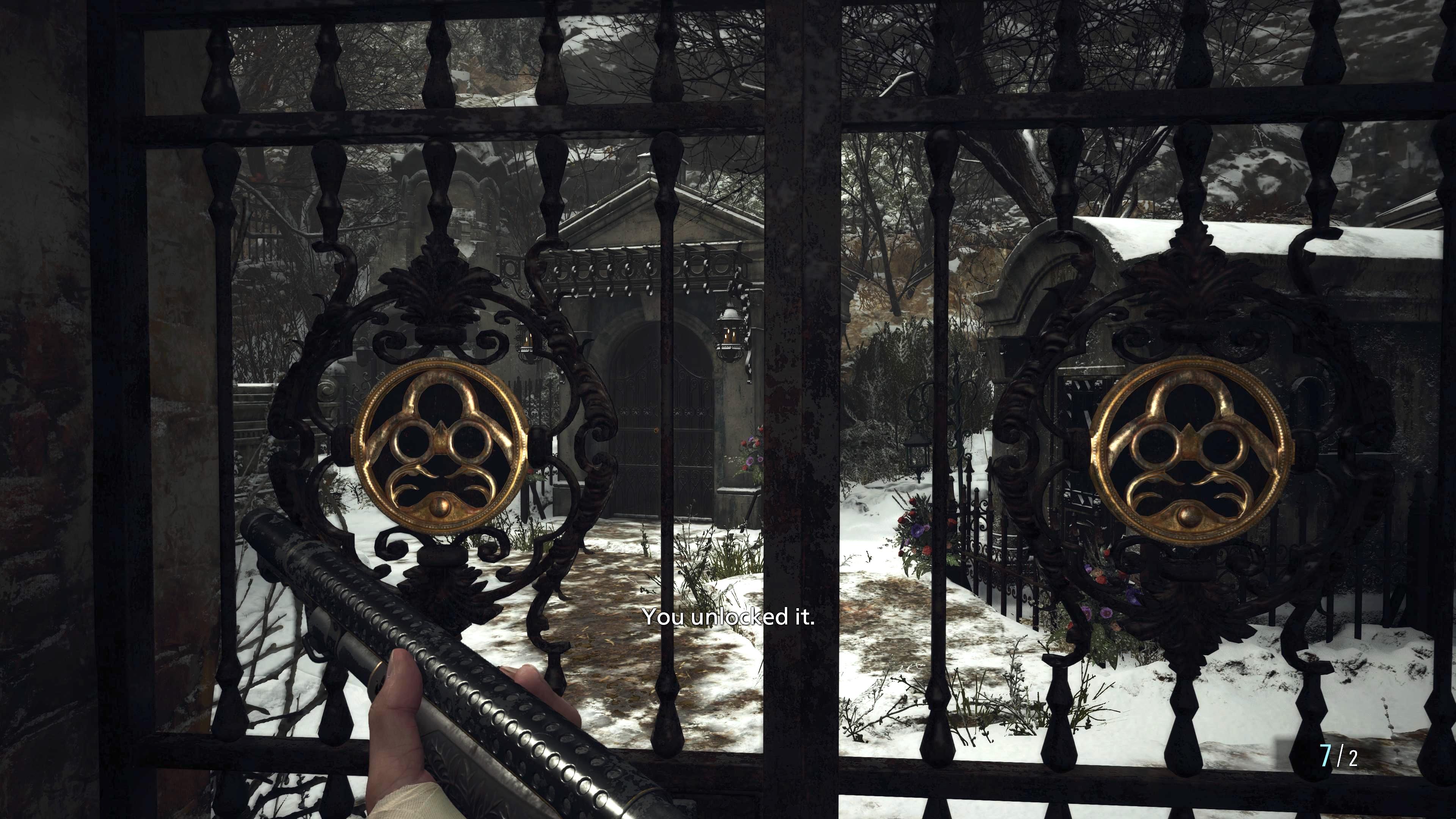 Resident Evil Village Iron Insignia Key guide header gate