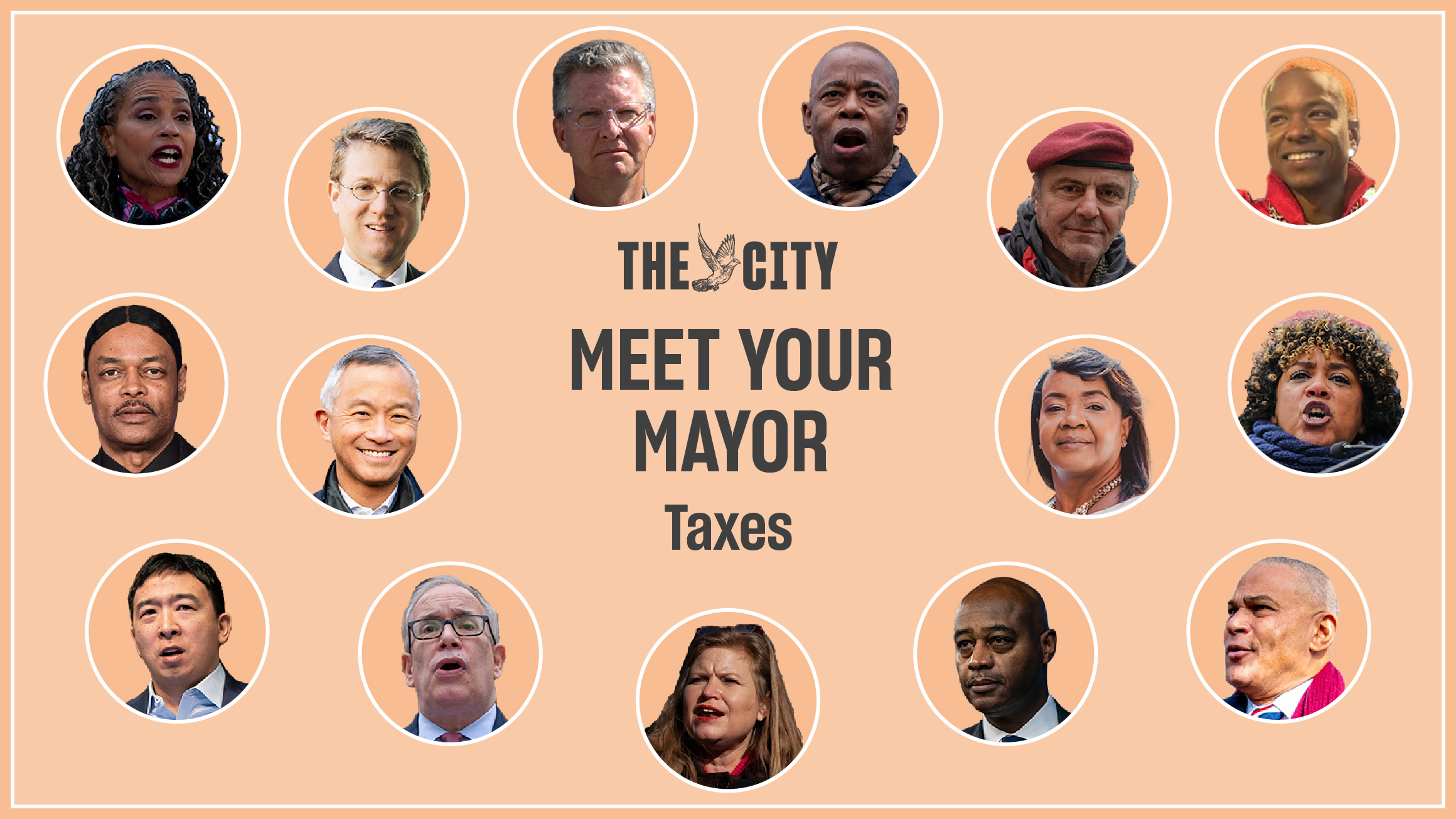 Headshots of the candidates featured in Meet Your Mayor.