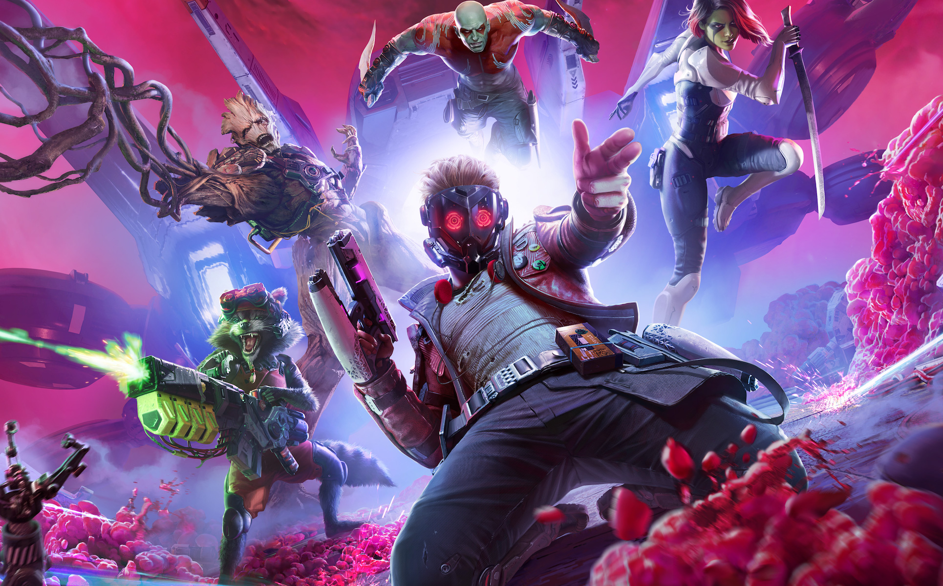 Artwork of the Guardians of the Galaxy game by Square Enix