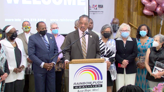Rev. Jesse L. Jackson, Sr. and other local leaders spoke at a news conference Friday morning.