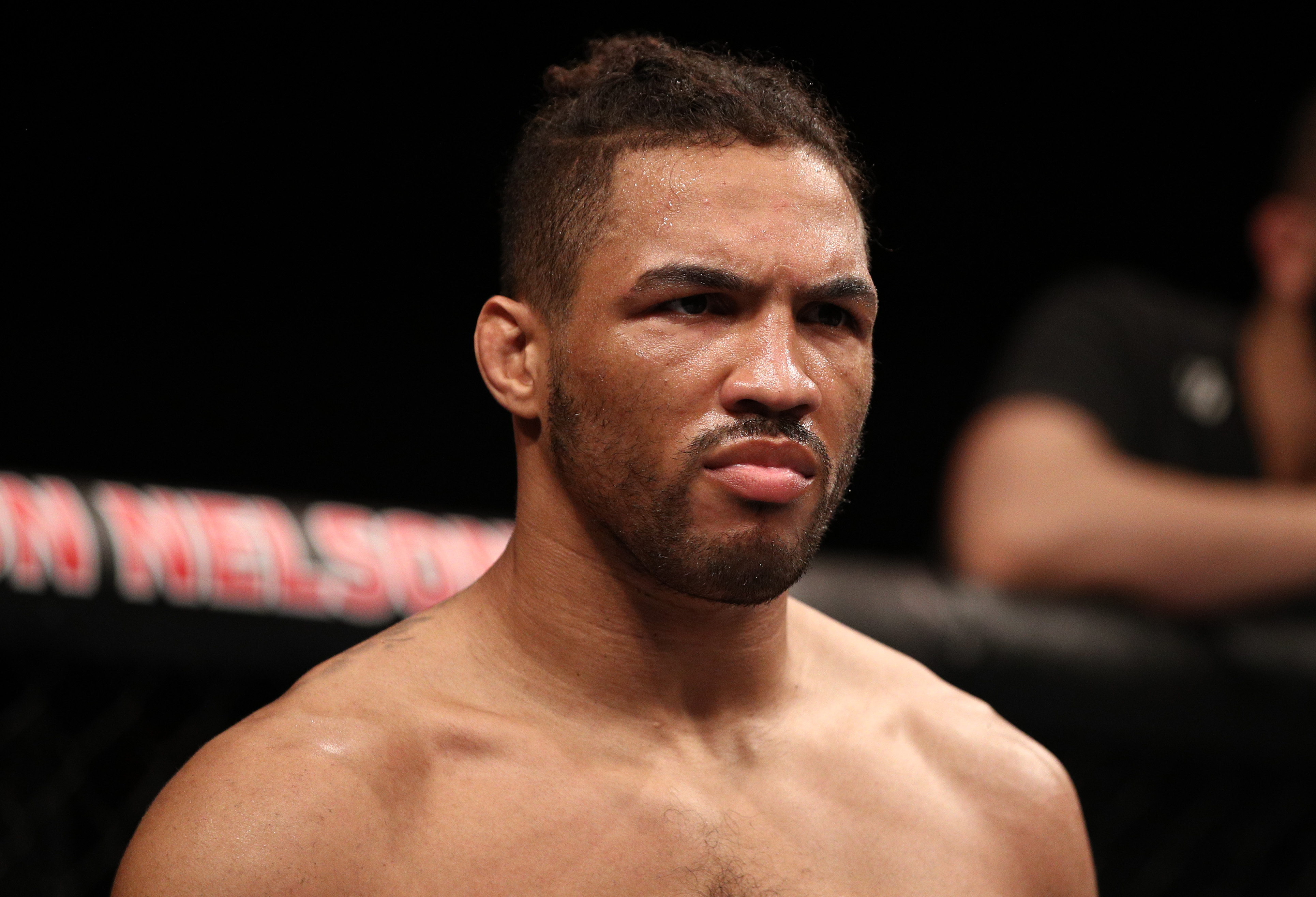 Kevin Lee before his fight with Charles Oliveira at a UFC Fight Night in Brazil. 