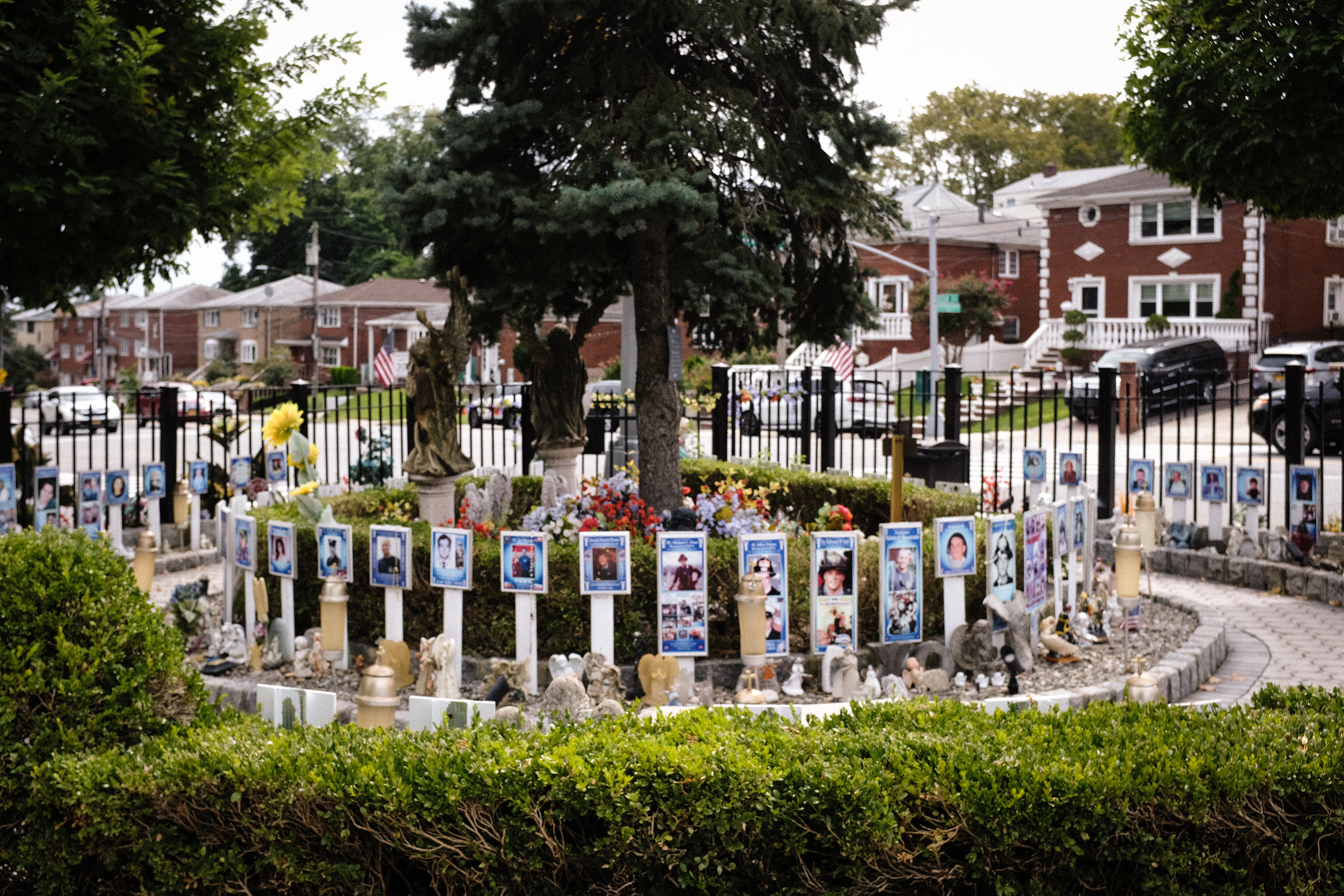Wendy Pellegrino created Angels’ Circle in the Concord section of Staten Island to have a place for people to remember and see loved ones lost on 9/11.