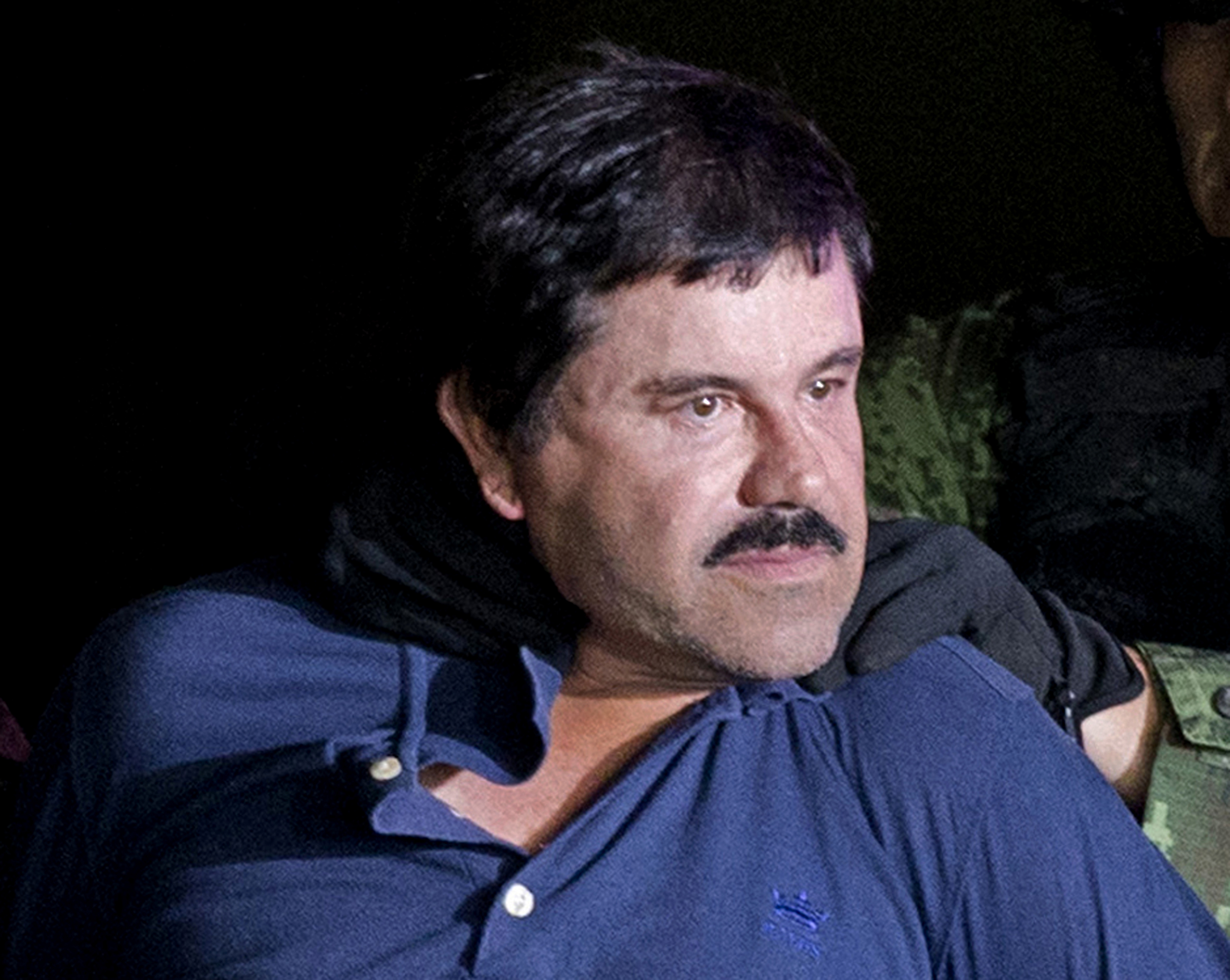 Drug lord Joaquin “El Chapo” Guzmán Loera in January 2016 in Mexico City as he was escorted by Mexican soldiers following his recapture.