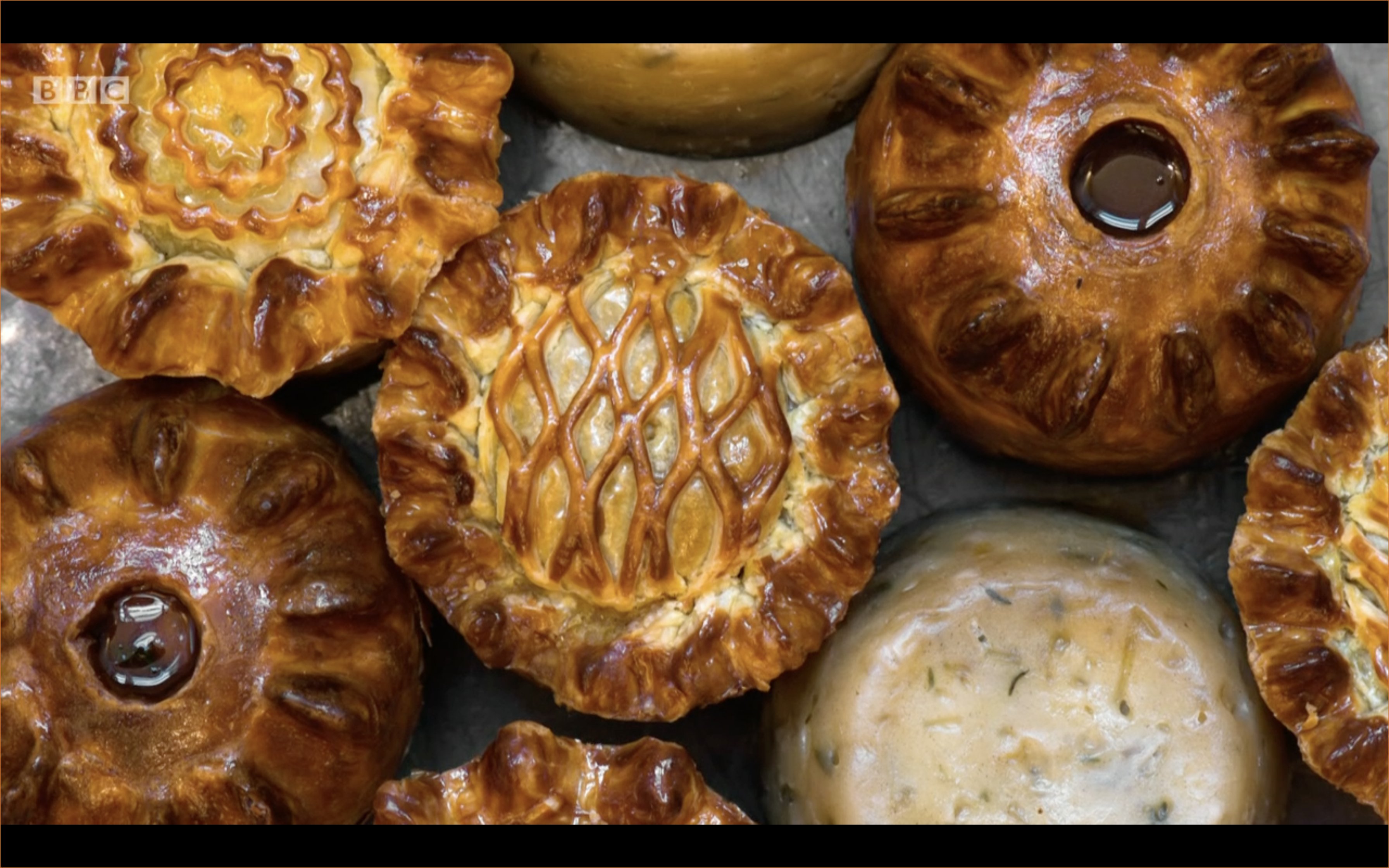 A range of intricately decorated pies from Calum Franklin’s Pie Room at Holborn Dining Room