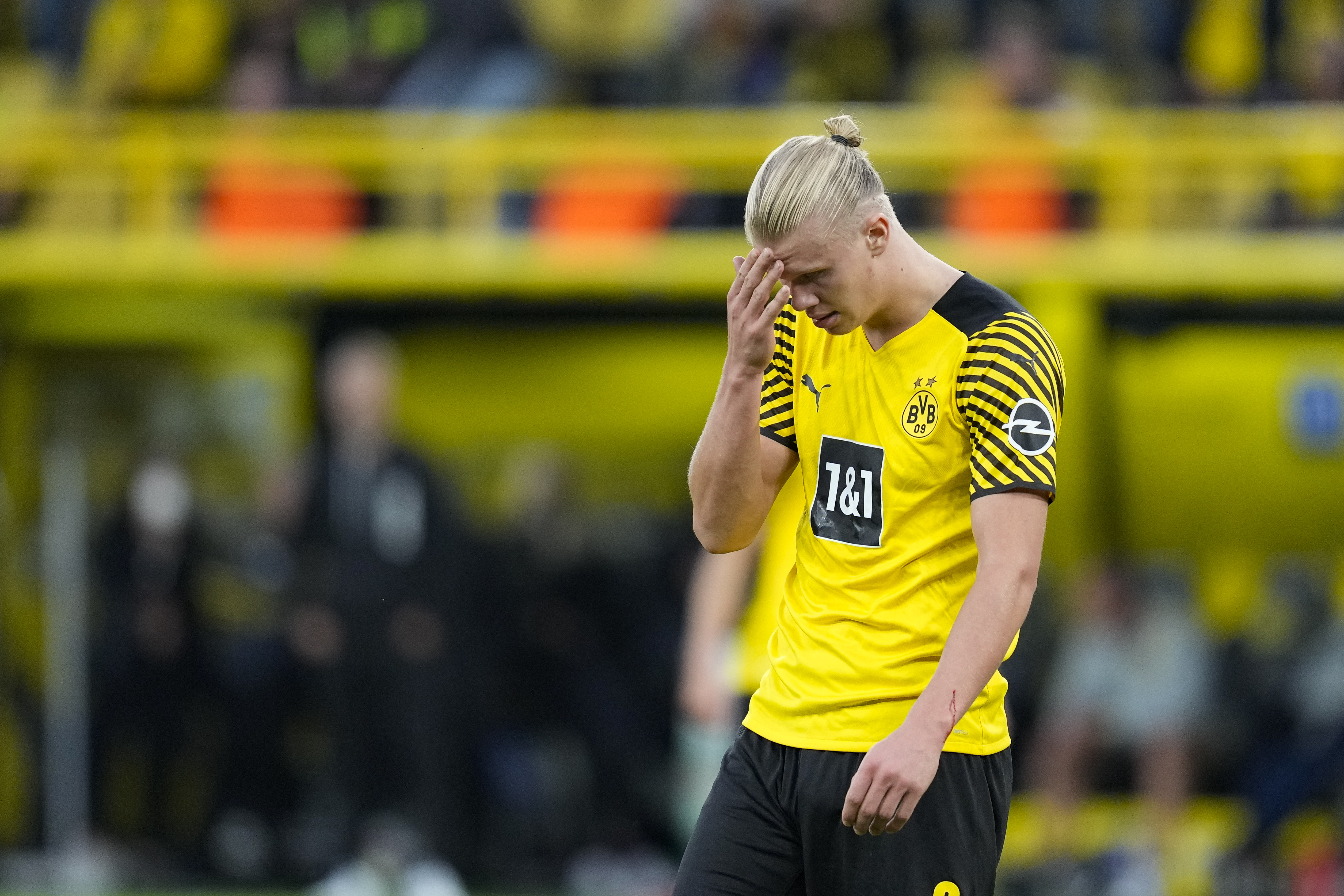 Erling Haaland looks dejected - Borussia Dortmund - Champions League