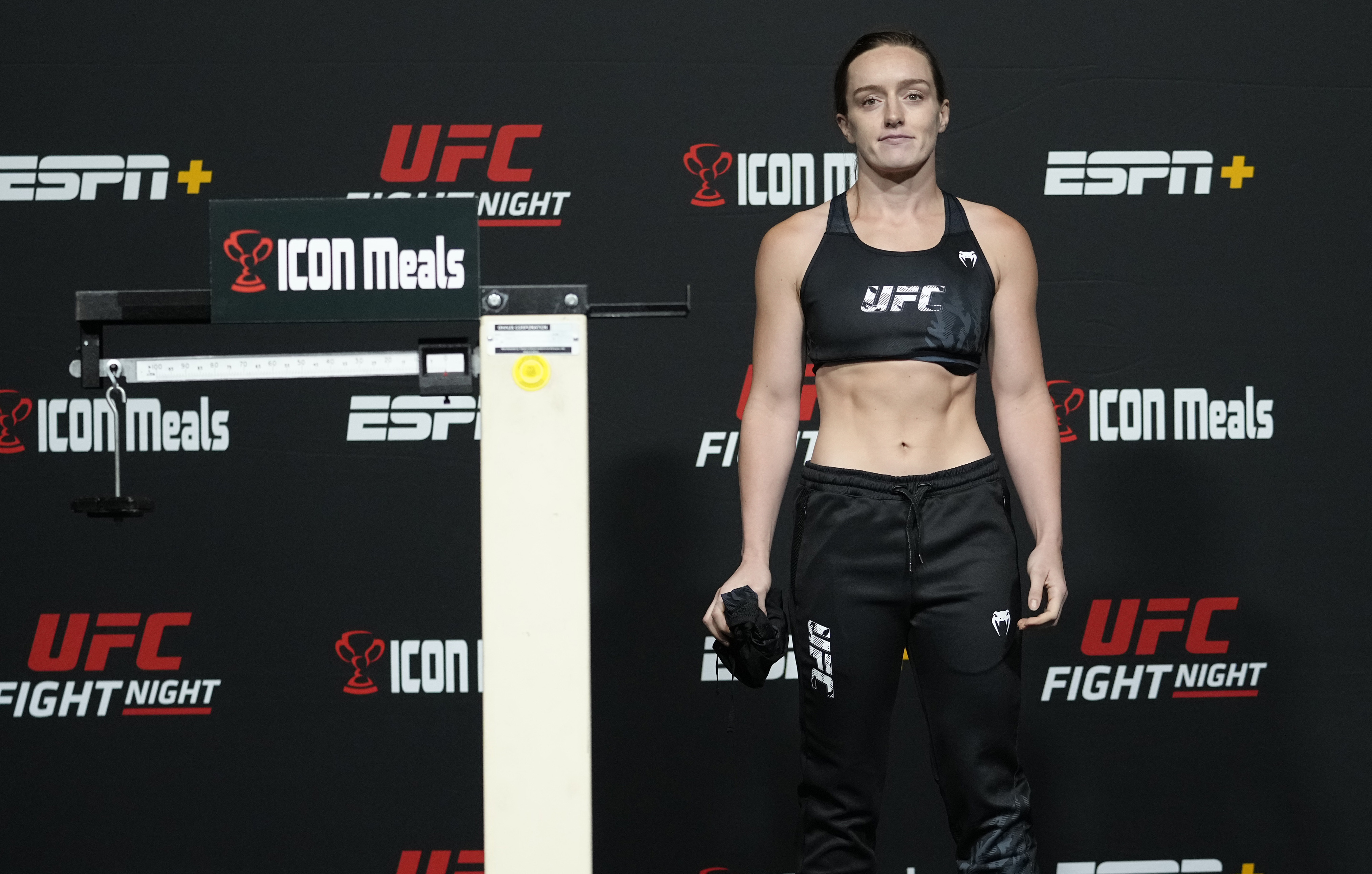 Aspen Lad weighs-in for her UFC bout against Macy Chiasson.