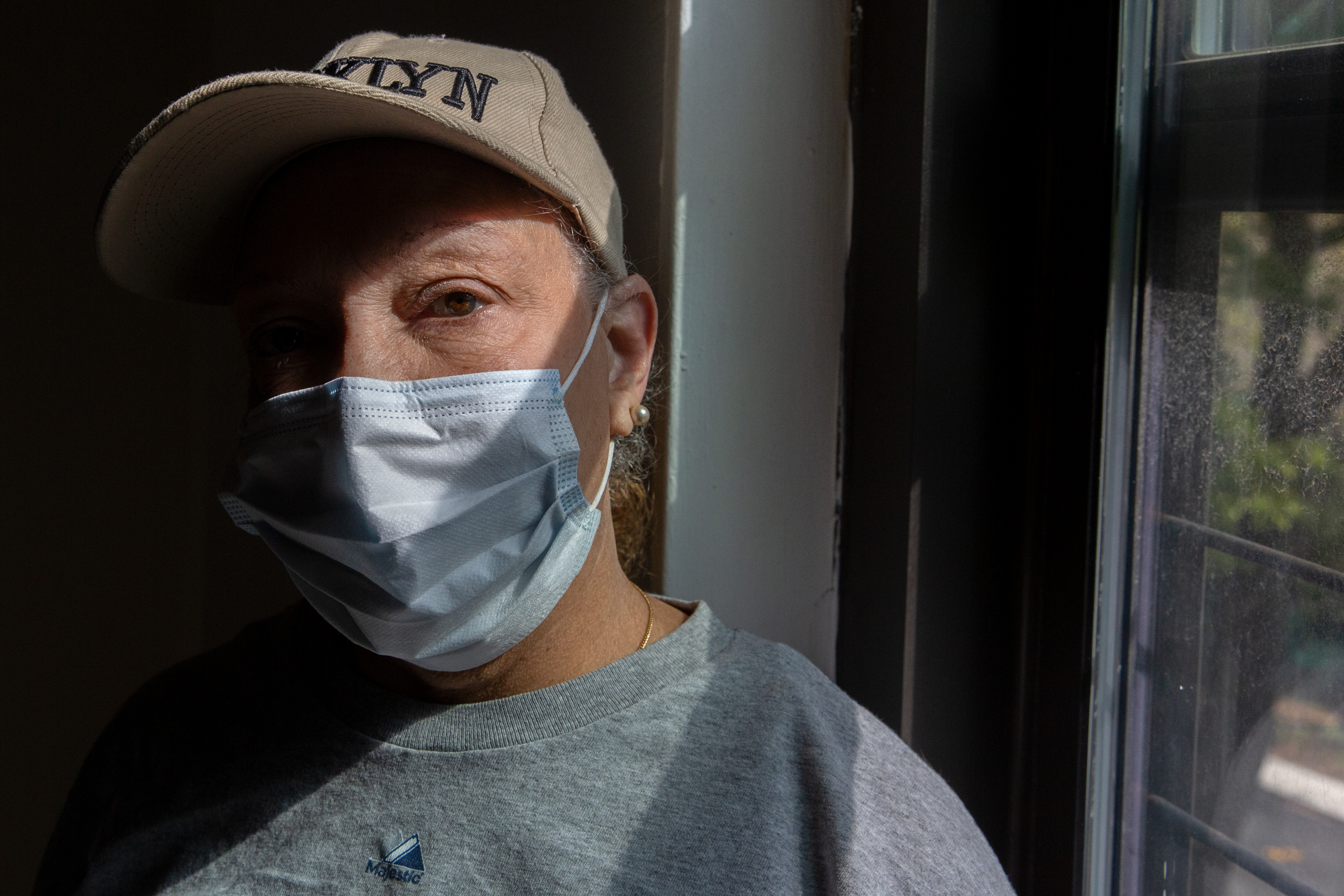 Patricia Vazquez says private managers have done shoddy repairs in her Williamsburg NYCHA apartment at 190 Marcy Ave., Sept. 21, 2021.