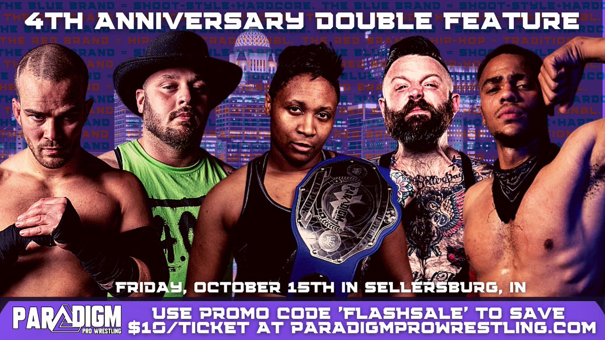 Poster for PPW Fourth Anniversary Double Feature