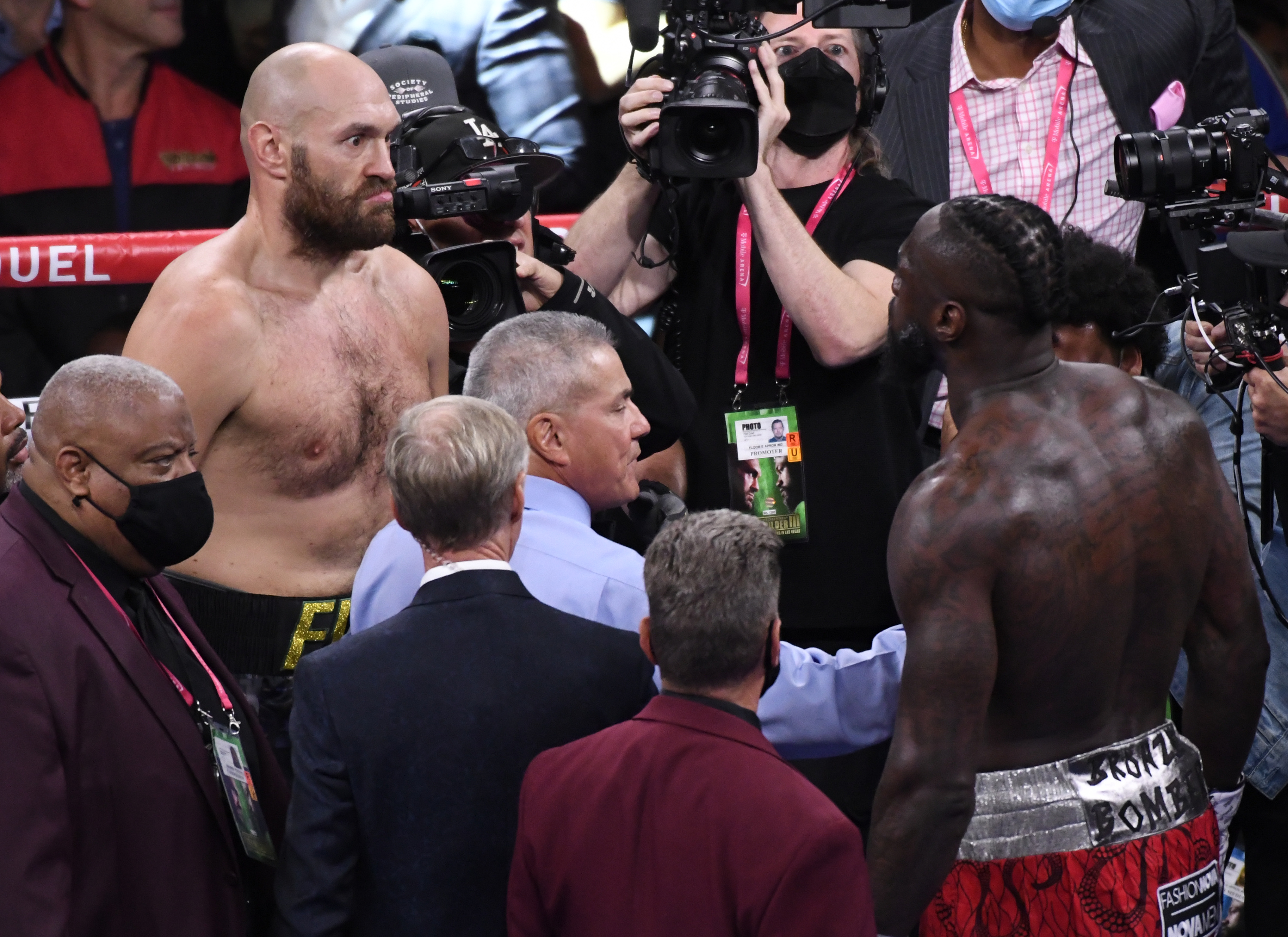 Deontay Wilder and Tyson Fury face off ahead of their October 9th PPV bout.