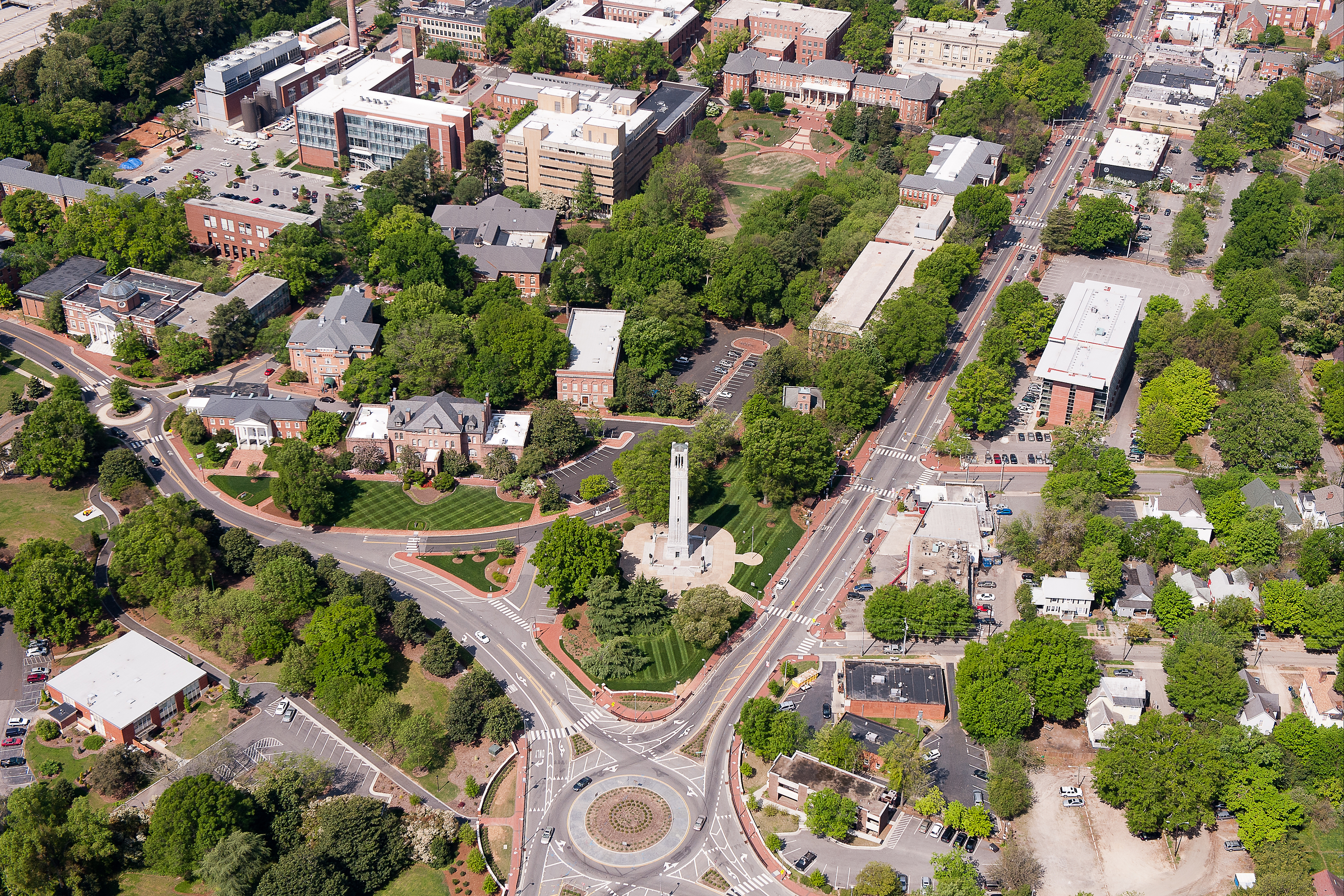 North Carolina State University Campus Aerial View