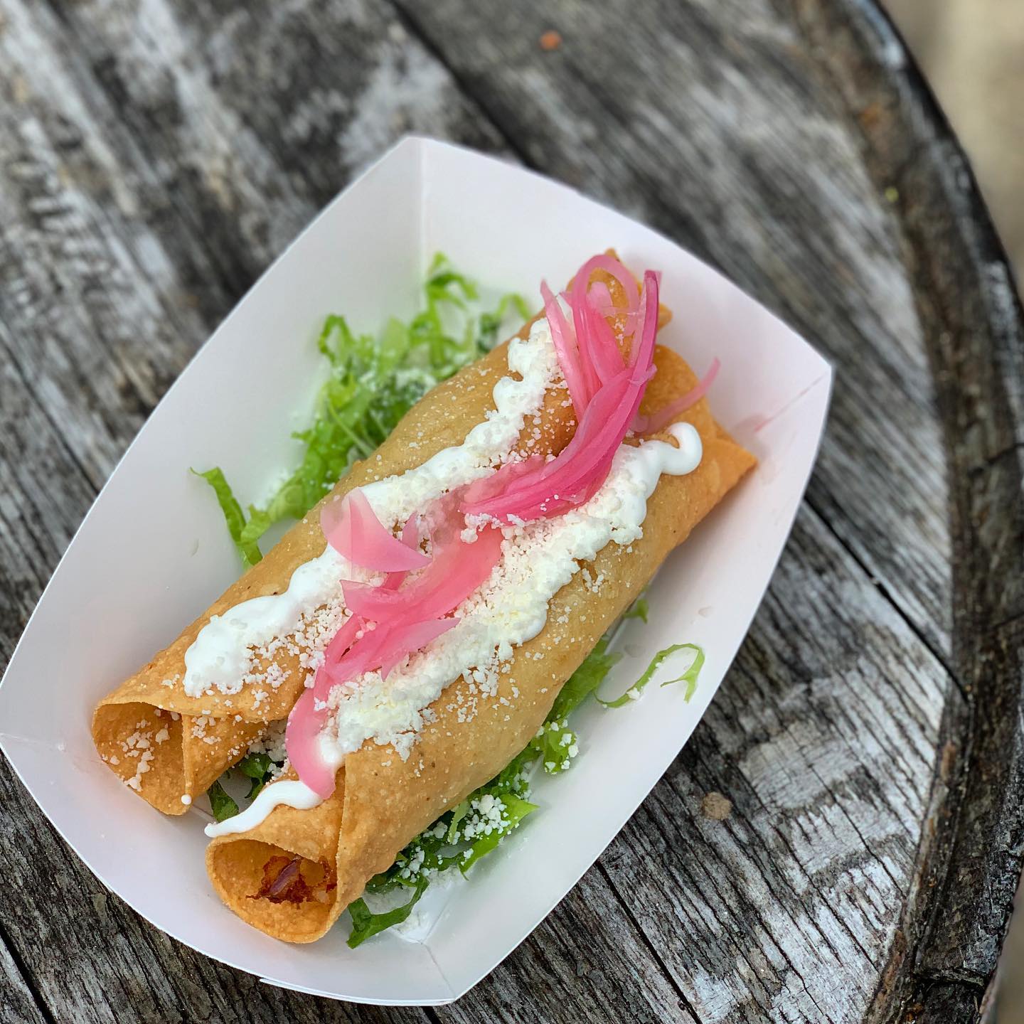 The flautas from Gorditas ATL will be available on the menu at the breakfast and lunch residency on Mondays and Tuesdays at BBQ Cafe in Decatur, GA. 