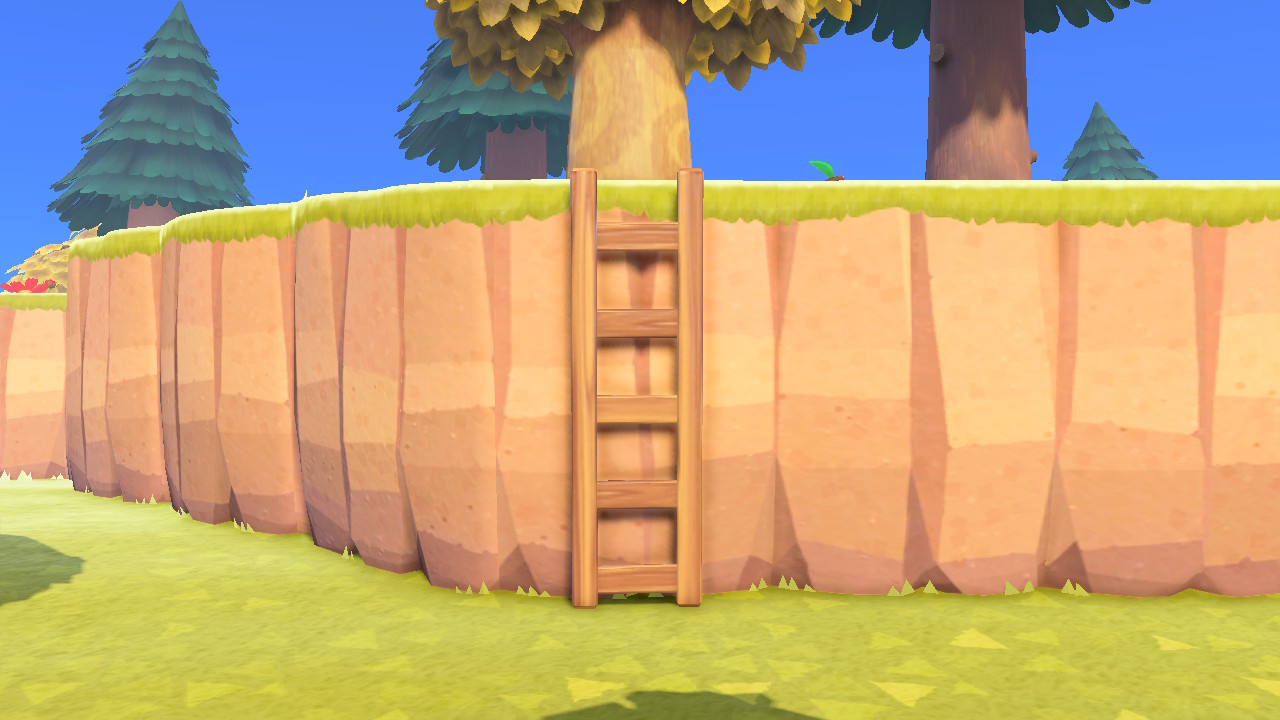 A permanent ladder in Animal Crossing: New Horizons