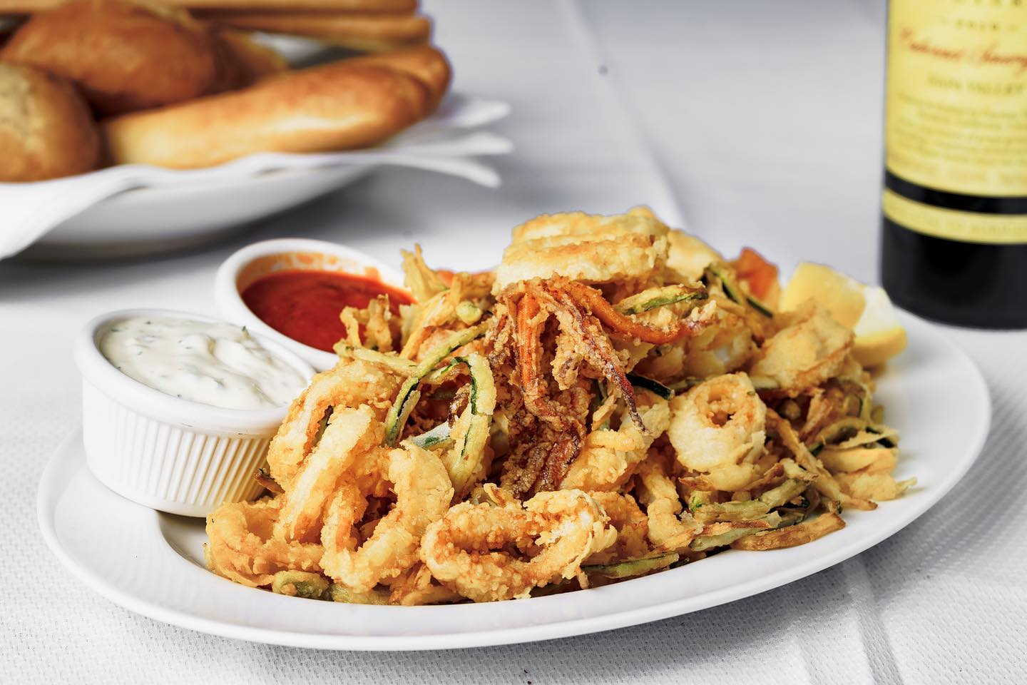 fried, mixed seafood